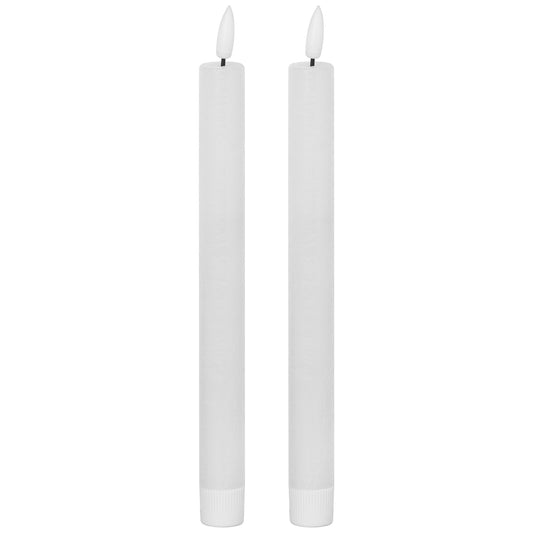 Natural Glow White Wax Dinner Candles