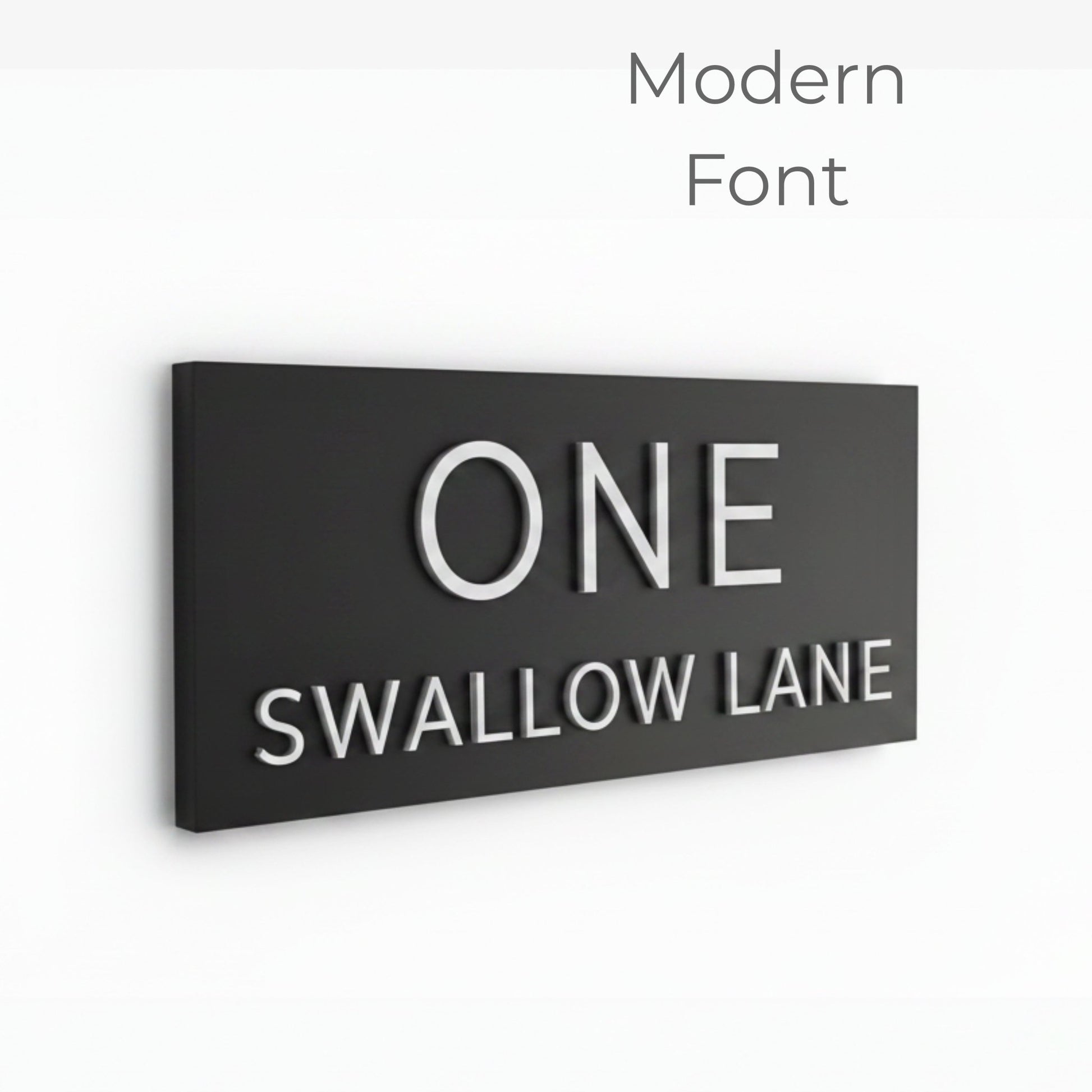 Classic Raised Letter House Sign | Modern Black Address Sign | Mac & Lilly UK Sign Makers - Mac and Lilly