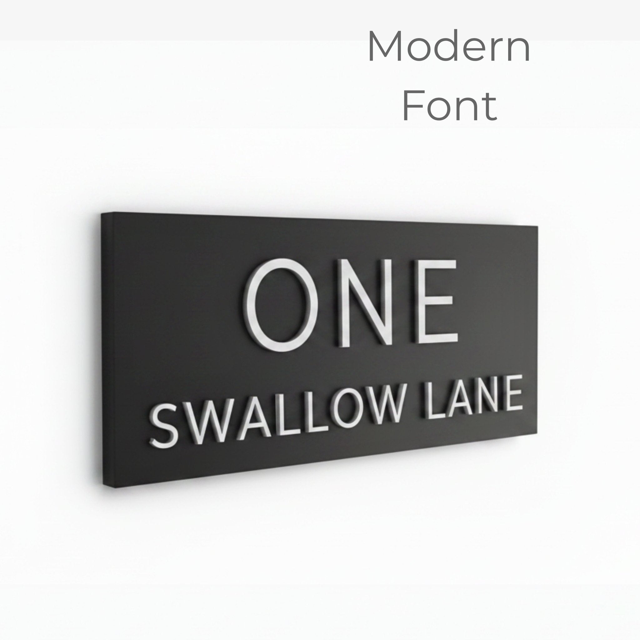 Classic Raised Letter House Sign | Modern Black Address Sign | Mac & Lilly UK Sign Makers - Mac and Lilly