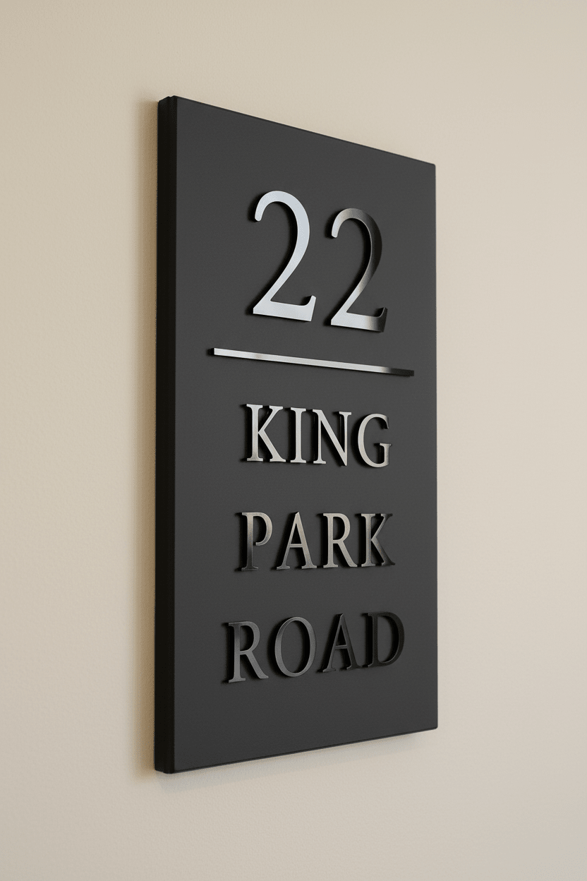 Portrait Raised Design Sign - Mac and Lilly