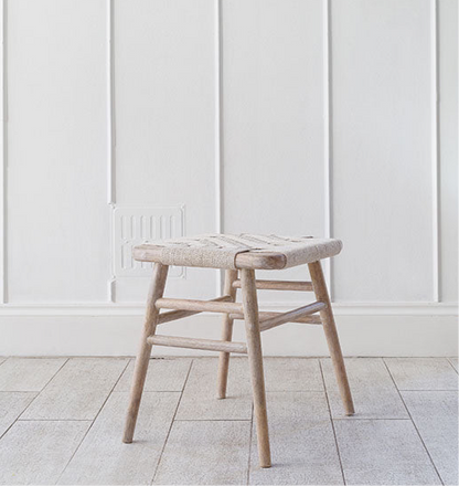 Hand-Woven Milking Stool - Side Table