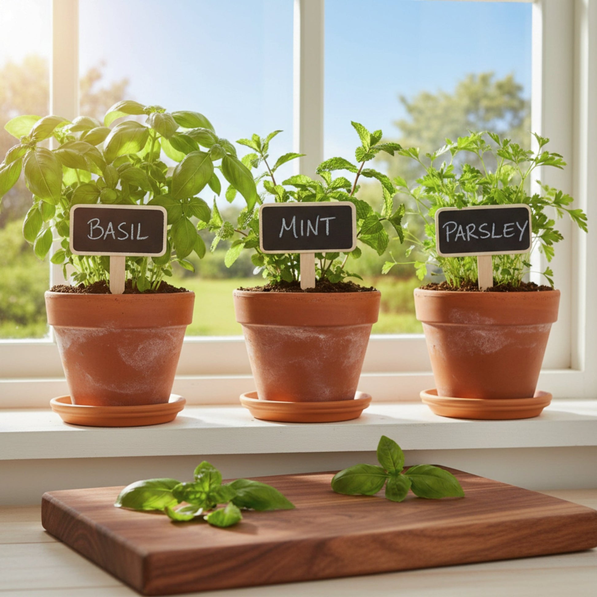 Wooden Herb Markers – Set of 10 for Kitchen & Garden - Mac and Lilly