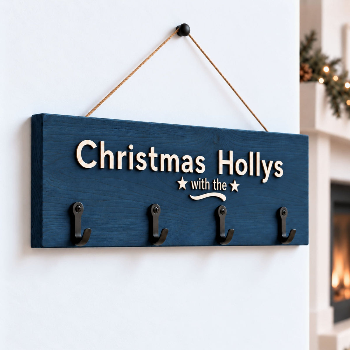 Personalised with Family Name Christmas Stocking Hanger - Mac and Lilly