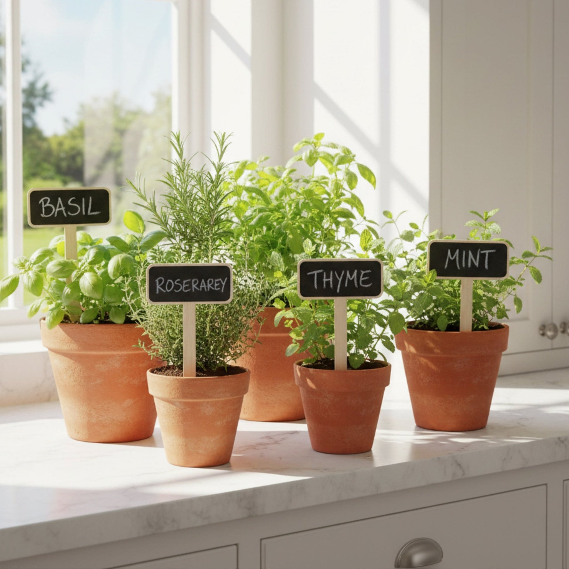 Wooden Herb Markers – Set of 10 for Kitchen & Garden - Mac and Lilly