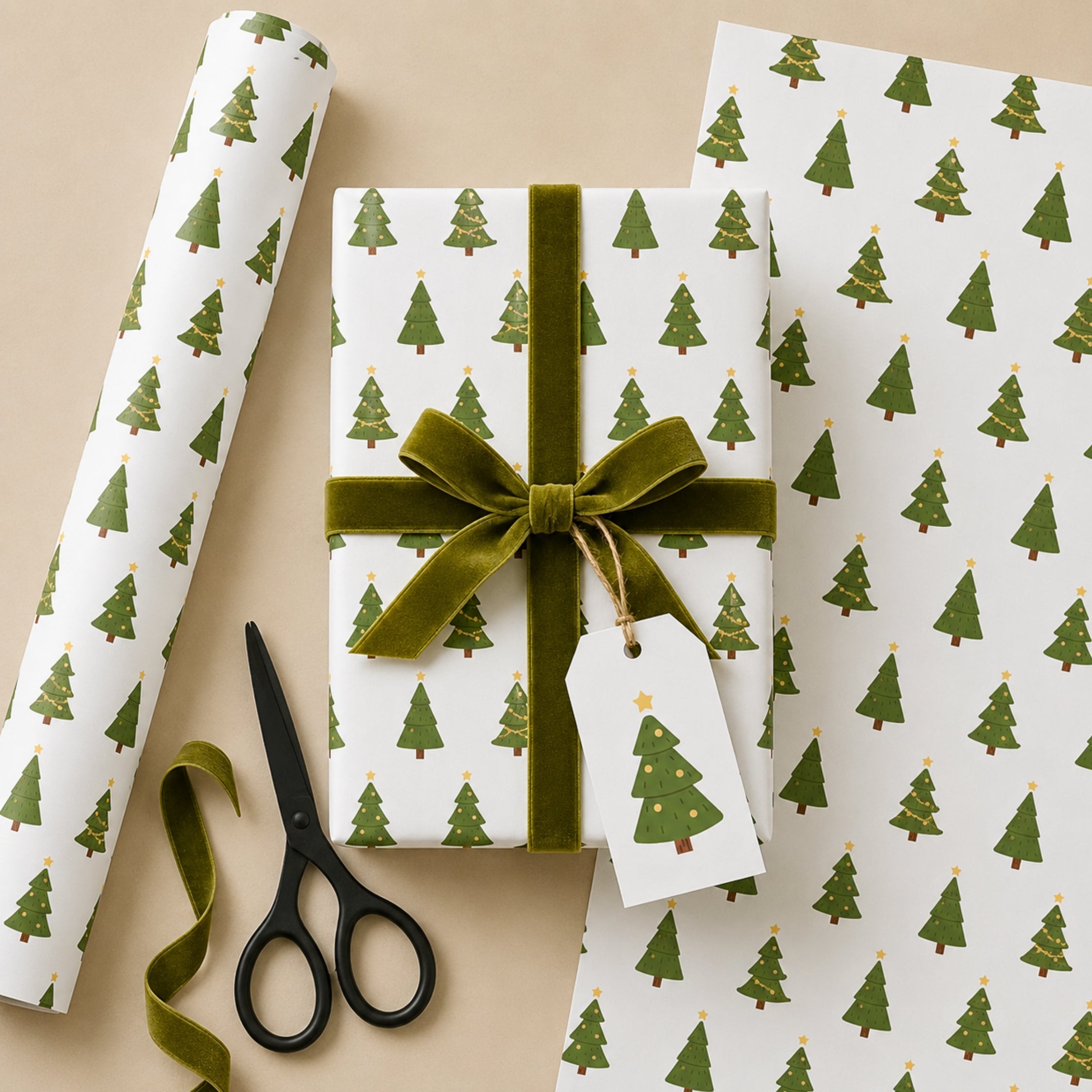 Christmas Tree's Gift Luxury Wrapping Paper