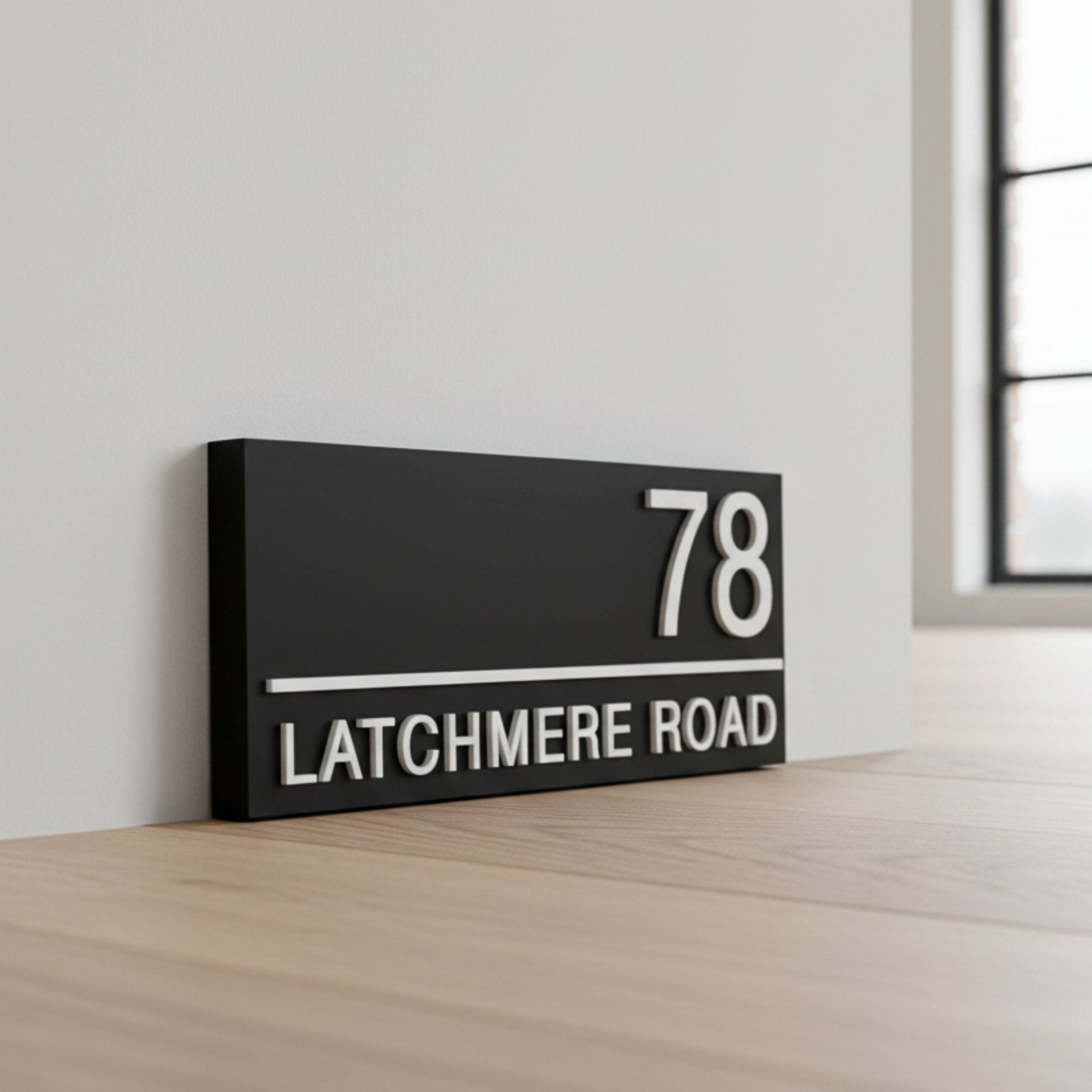 Raised Letter House Sign with Offset Number | Mac & Lilly UK - Mac and Lilly