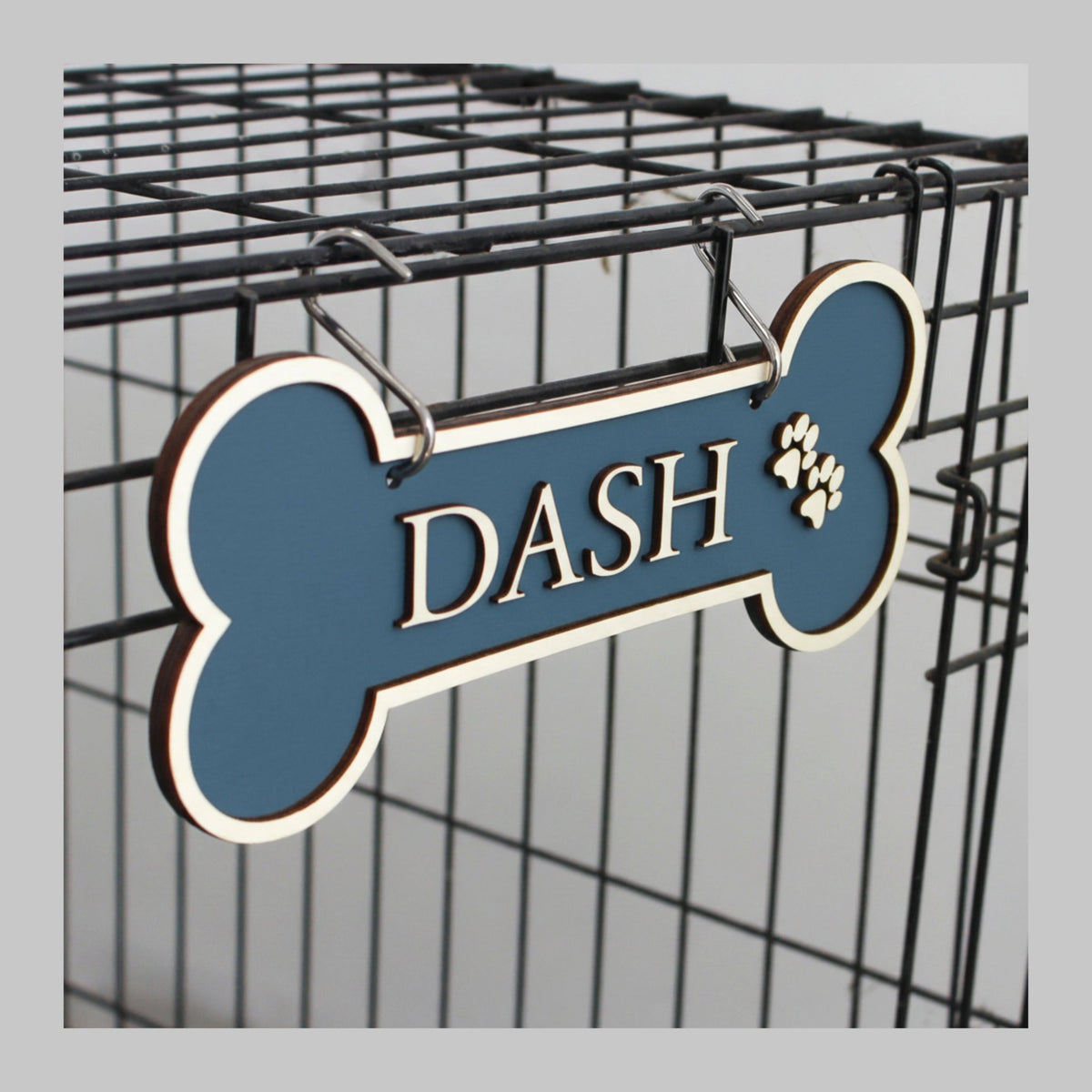 Personalised Dog Bone Crate Sign | Colour Collection - Mac and Lilly