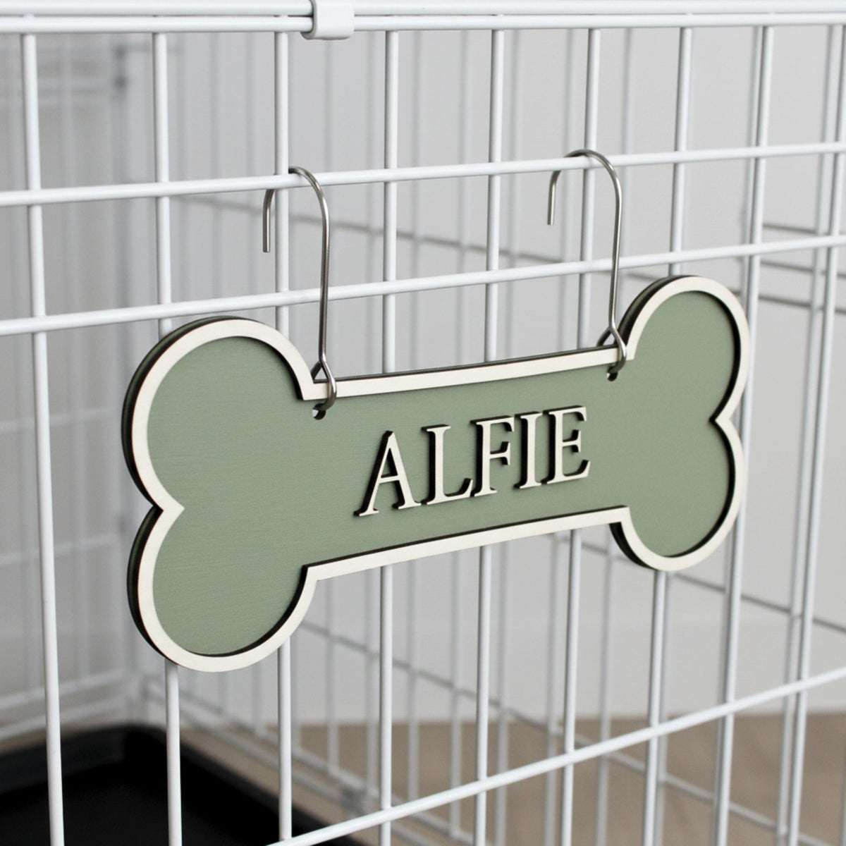 Personalised Dog Bone Crate Sign | Colour Collection - Mac and Lilly