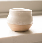 Artisan Stoneware Rounded Jug in Milk White