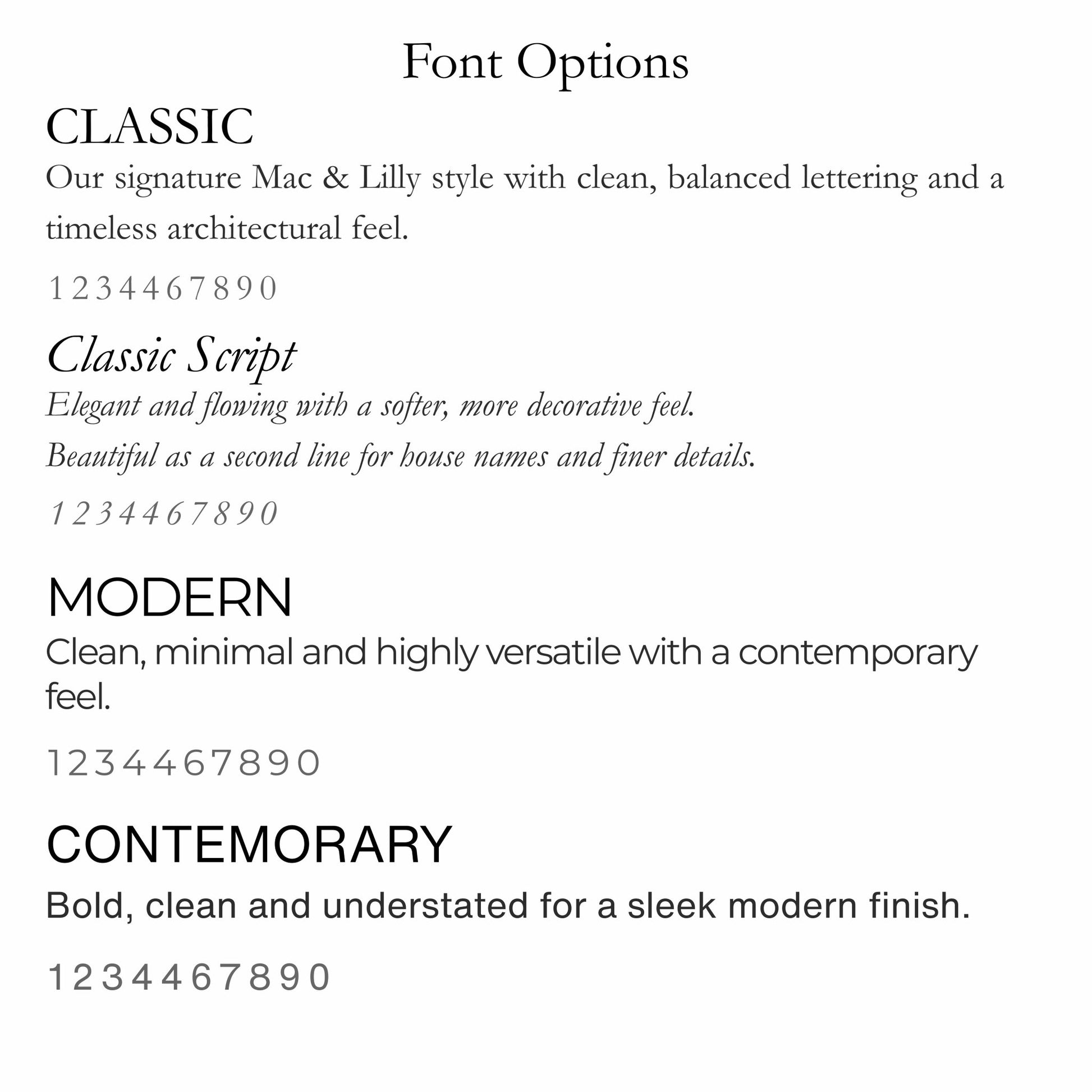 Portrait Raised Letter House Sign – 20 x 25cm - Mac and Lilly