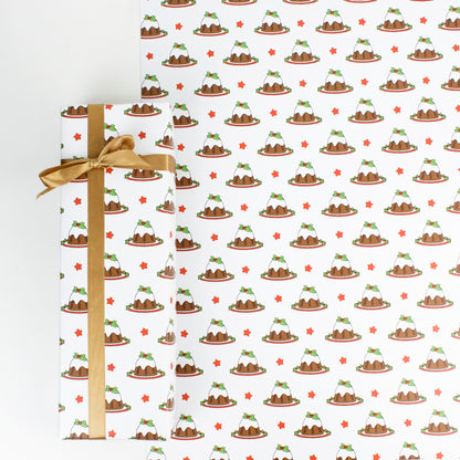 Christmas Pudding Gift Wrapping Paper