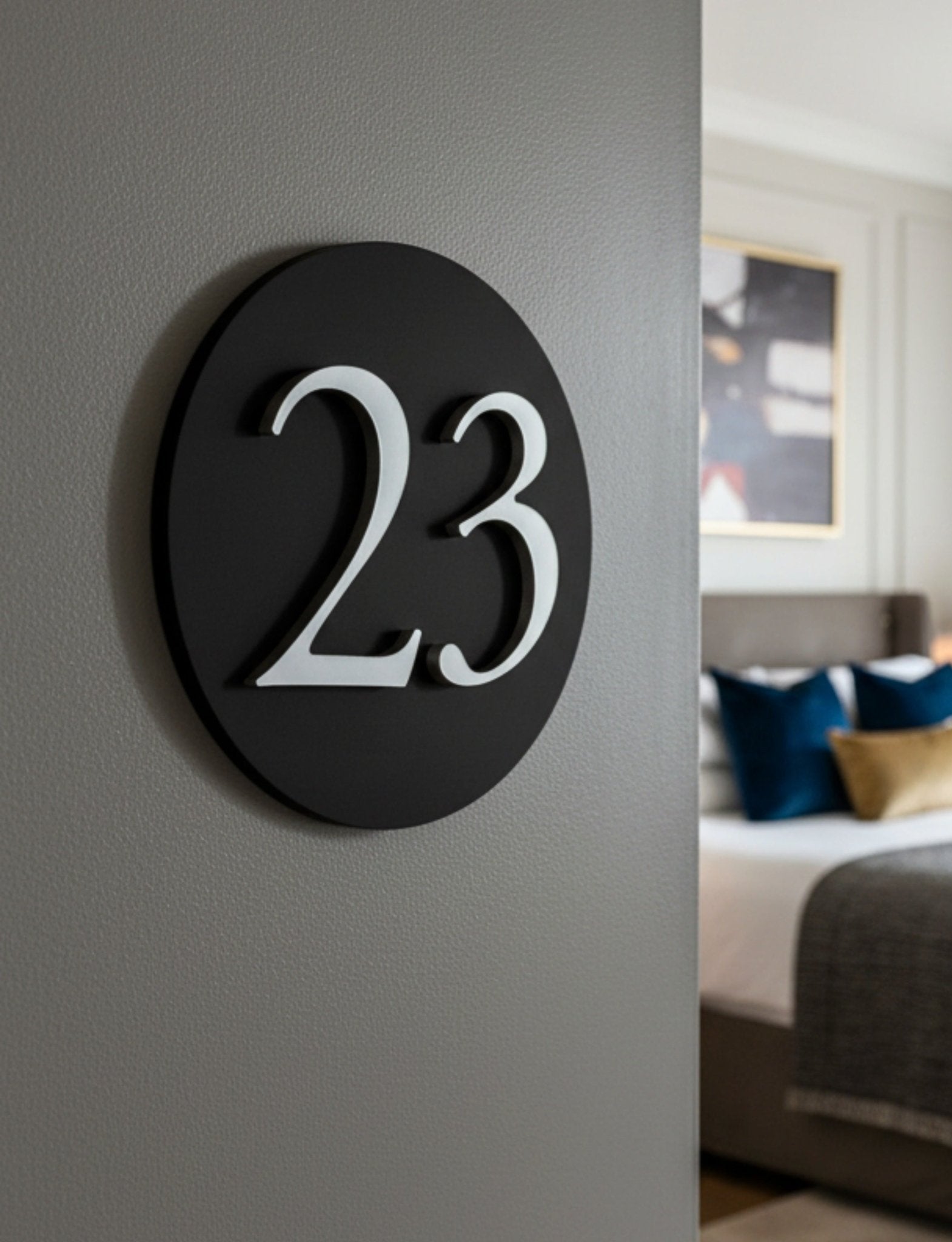 Boutique Hotel Rooms Number Plaque - Mac and Lilly