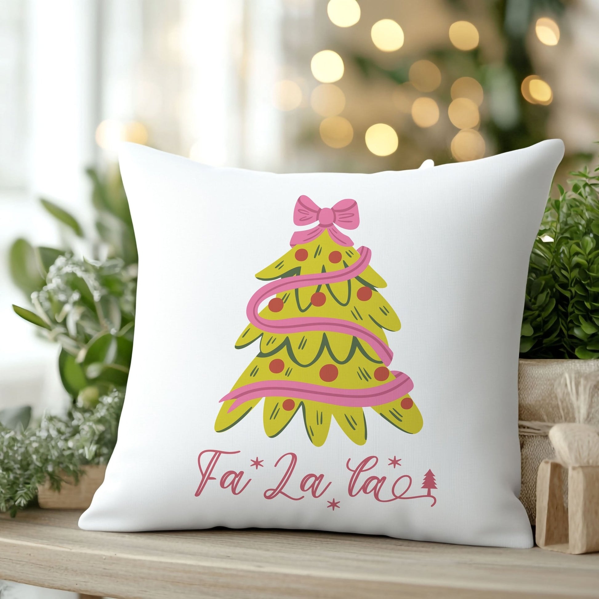 Fa La La Tree Christmas Cushion - Mac and Lilly