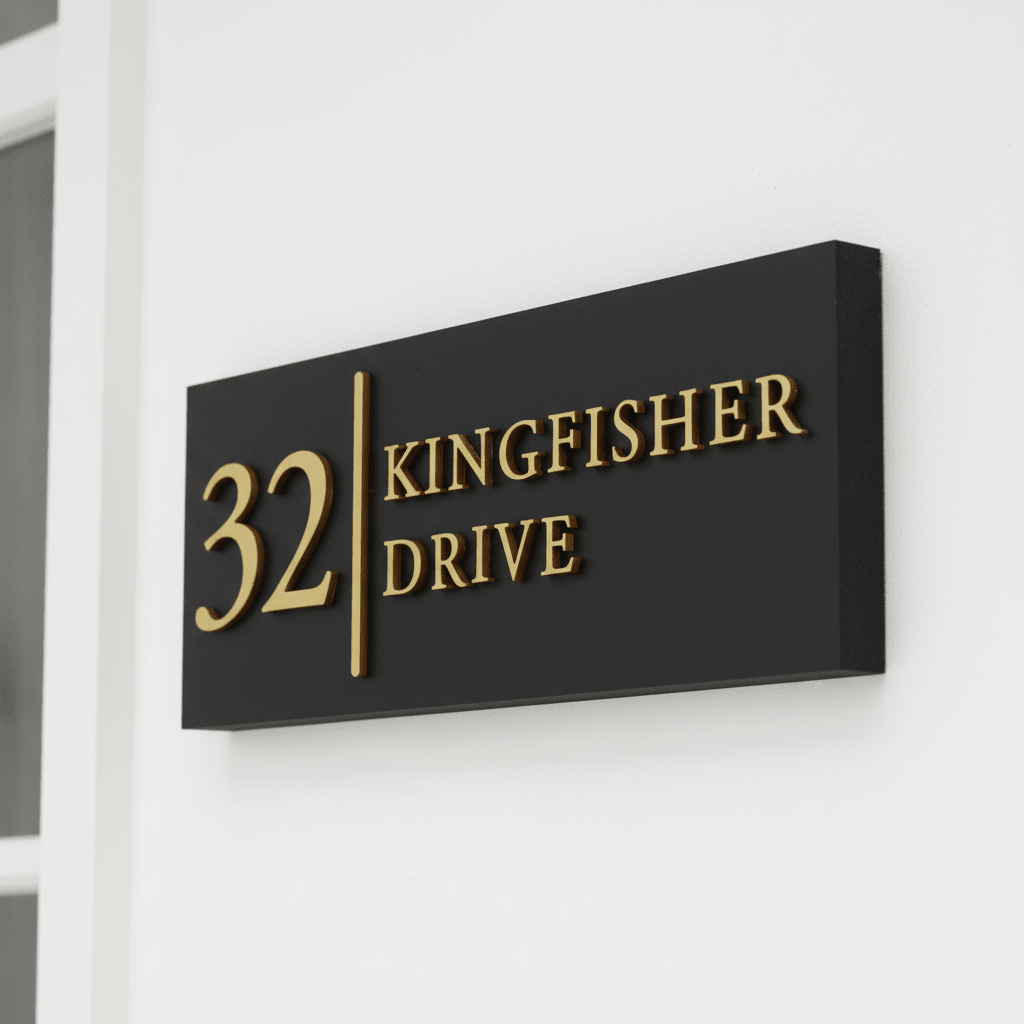 Raised Design Sign - Vertical Line - Mac and Lilly