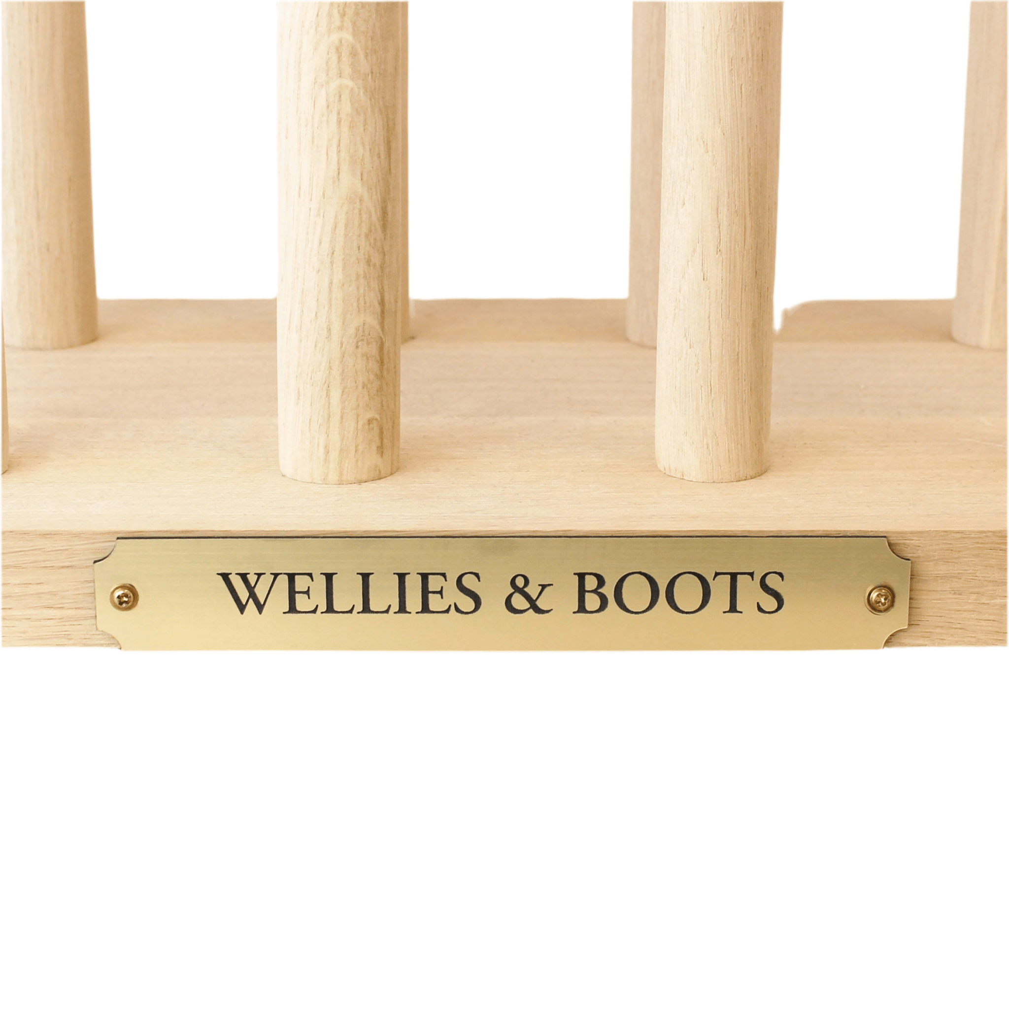 Personalised Solid Oak Welly Boot Rack - Mac and Lilly