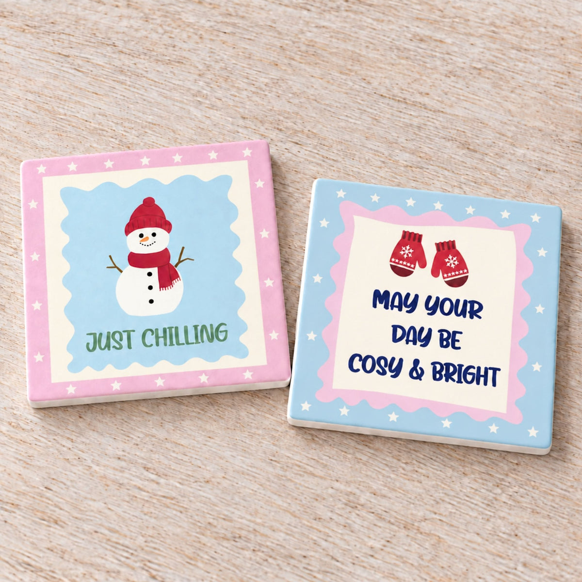 Christmas Mix & Match Ceramic Coasters |Choose Your Own Set - Mac and Lilly