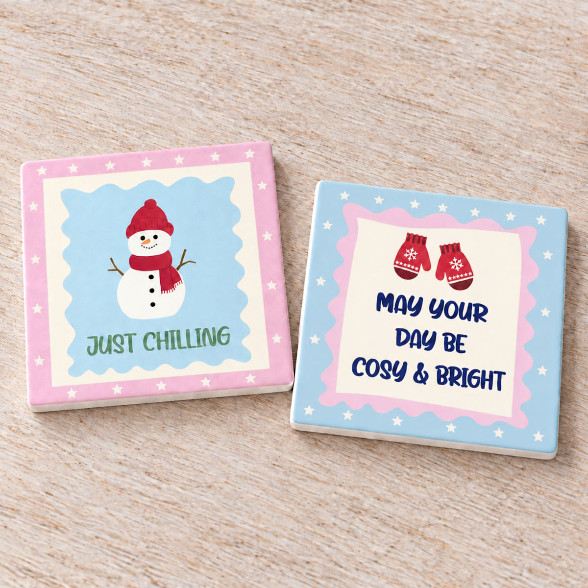 Christmas Mix & Match Ceramic Coasters |Choose Your Own Set