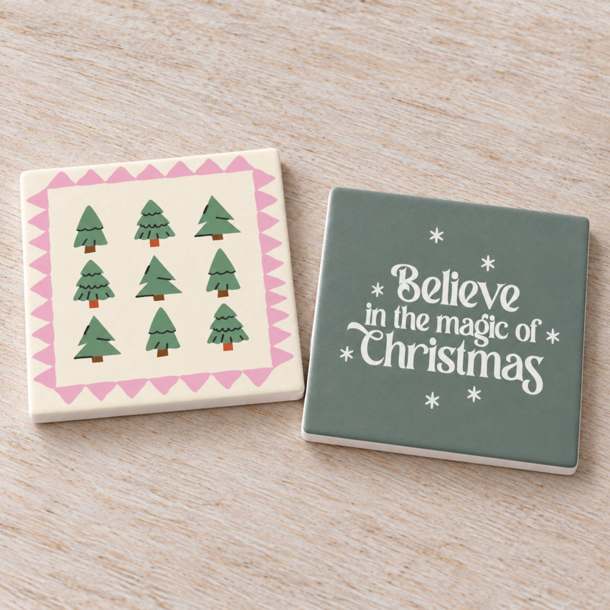 Christmas Mix & Match Ceramic Coasters |Choose Your Own Set - Mac and Lilly
