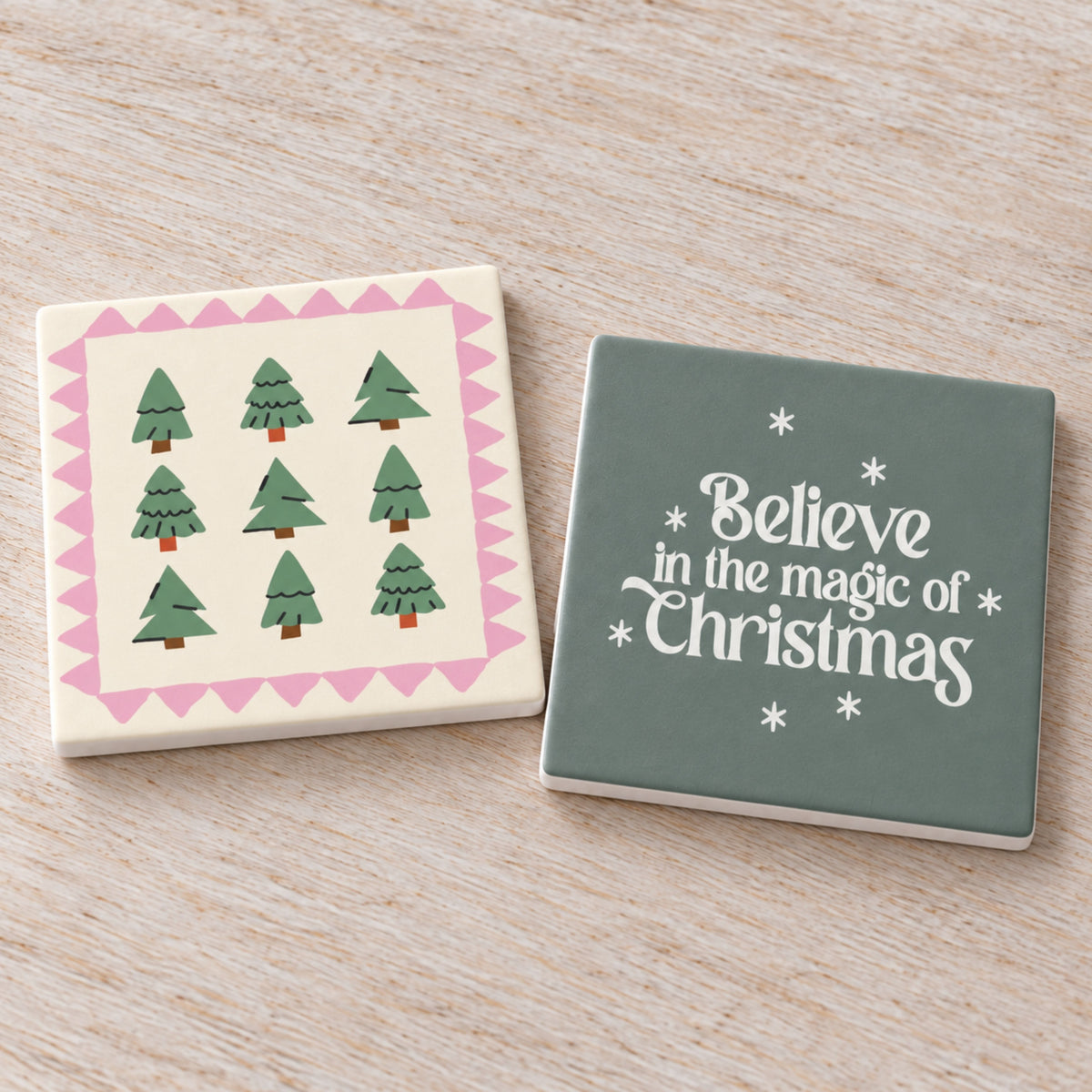 Christmas Mix & Match Ceramic Coasters |Choose Your Own Set