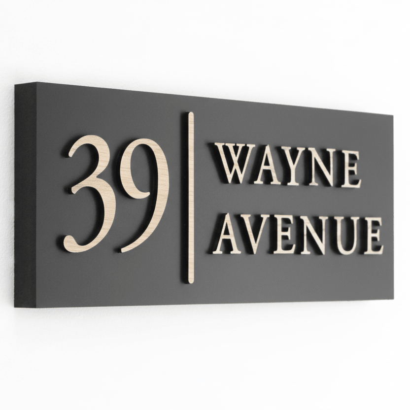 Raised Design Sign - Vertical Line - Mac and Lilly