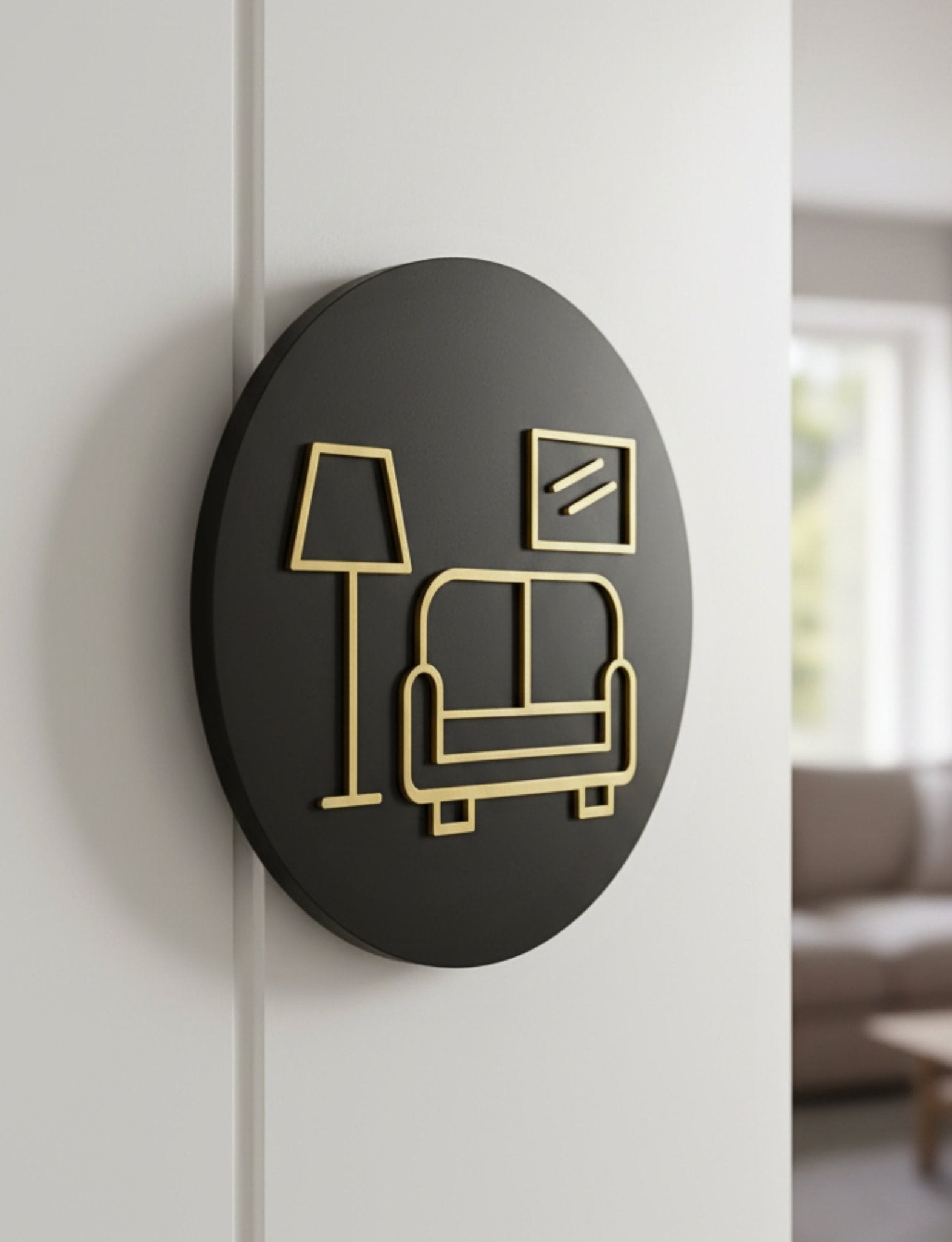 Cosy Living Room, Door Plaque - Available in Two Sizes - Mac and Lilly