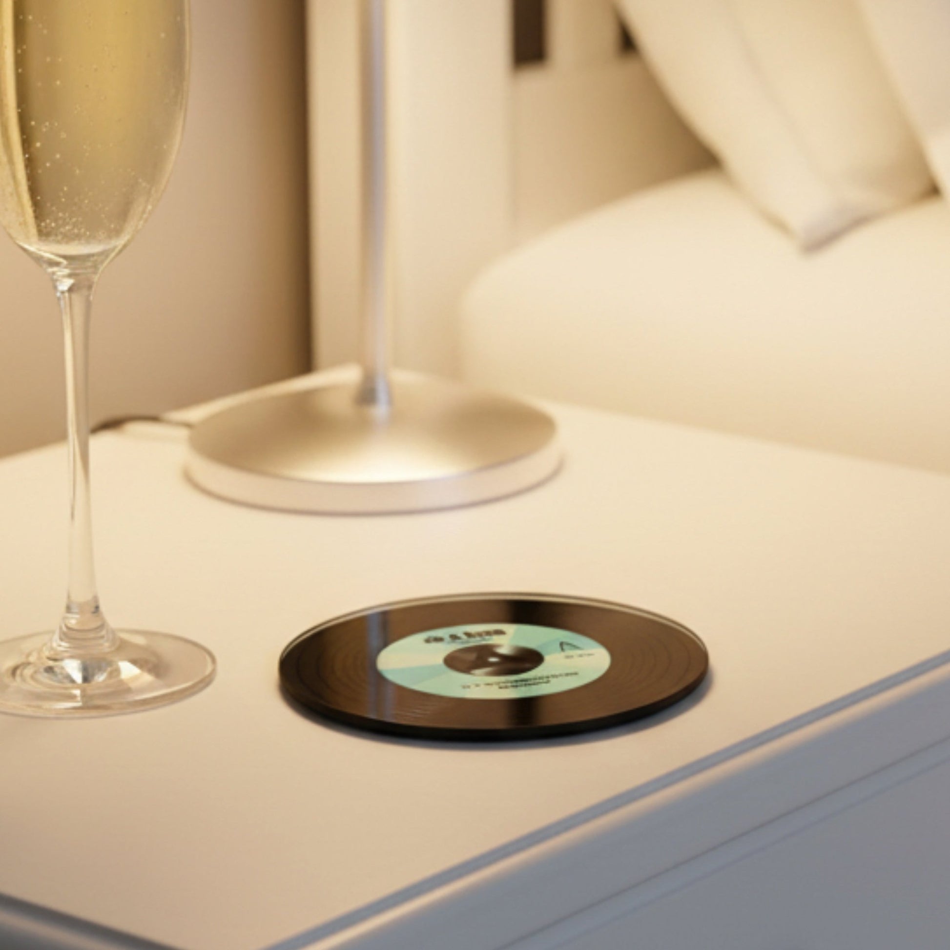 Personalised Vinyl Record Glass Coaster - Mac and Lilly