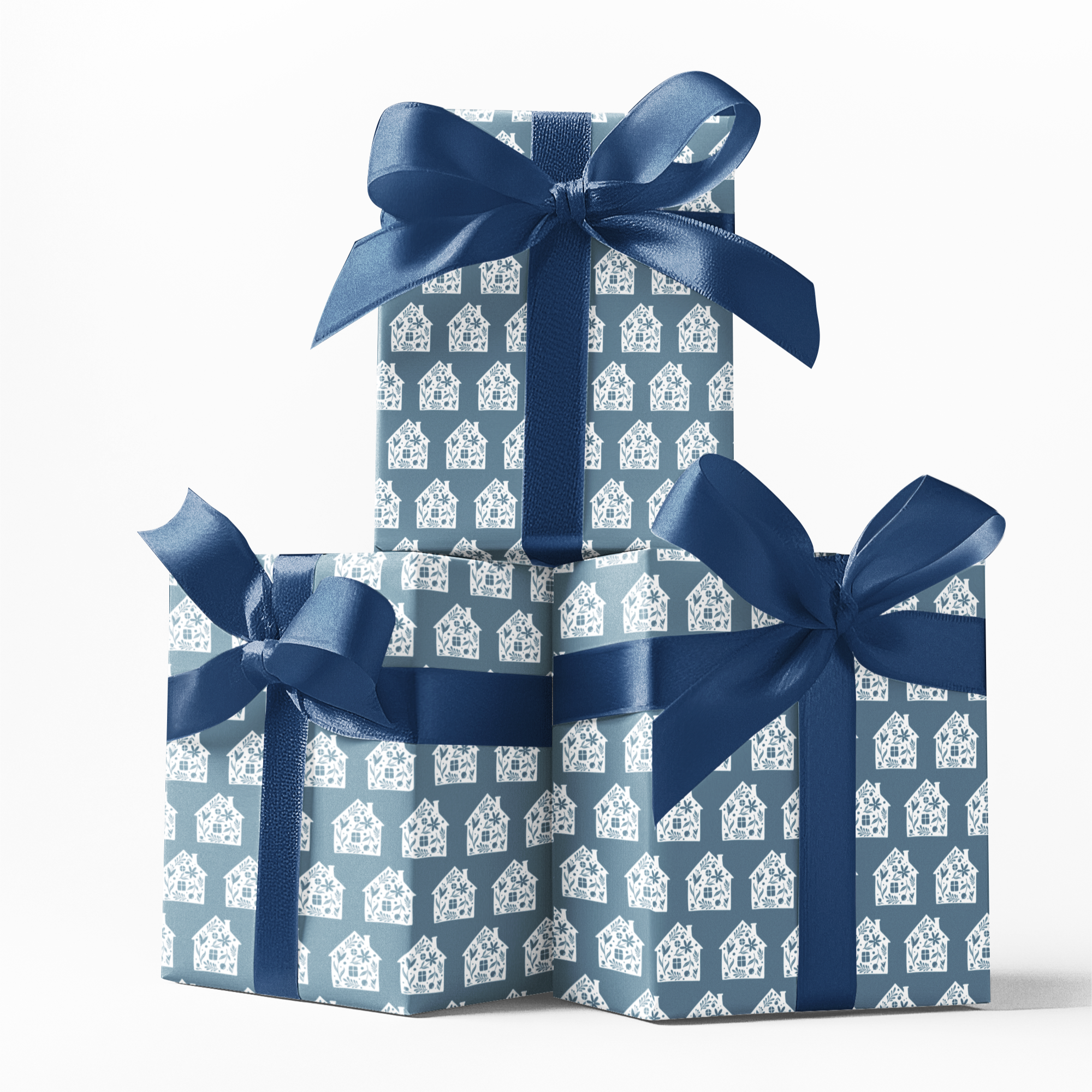 House-Themed Luxury Wrapping Paper in 4 Colours