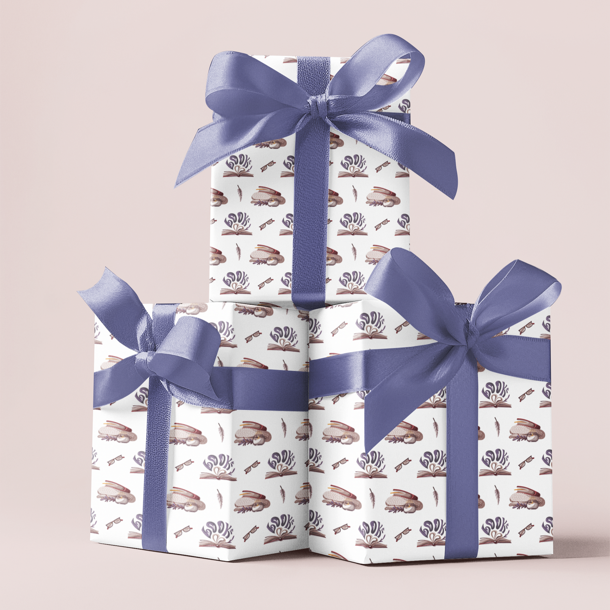larger sizes available high quality gift wrap book theme