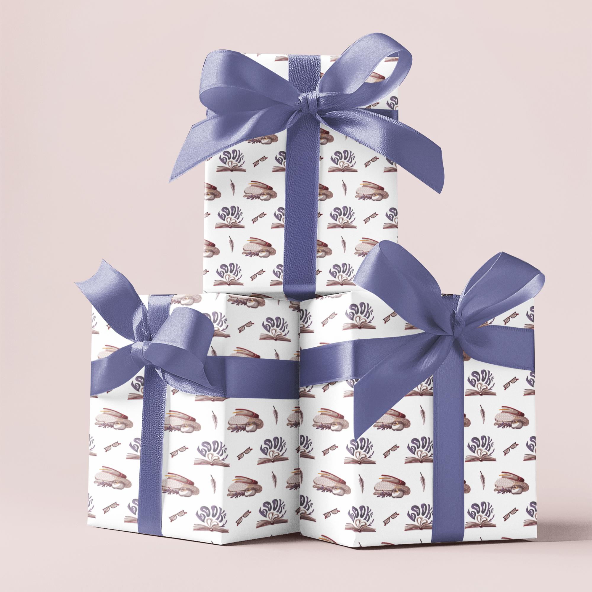 larger sizes available high quality gift wrap book theme