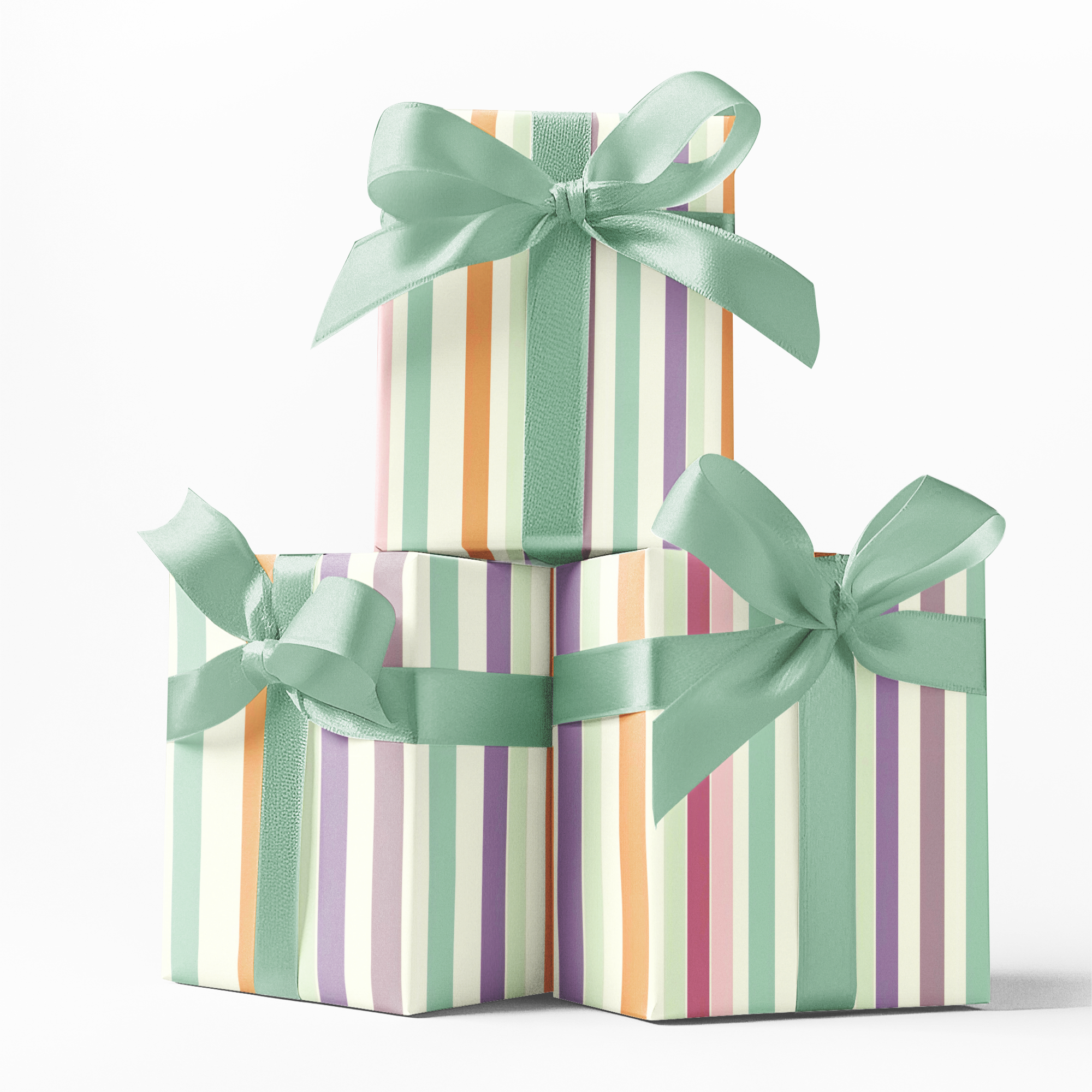 pastel stripe super thick and large gift wrapping paper