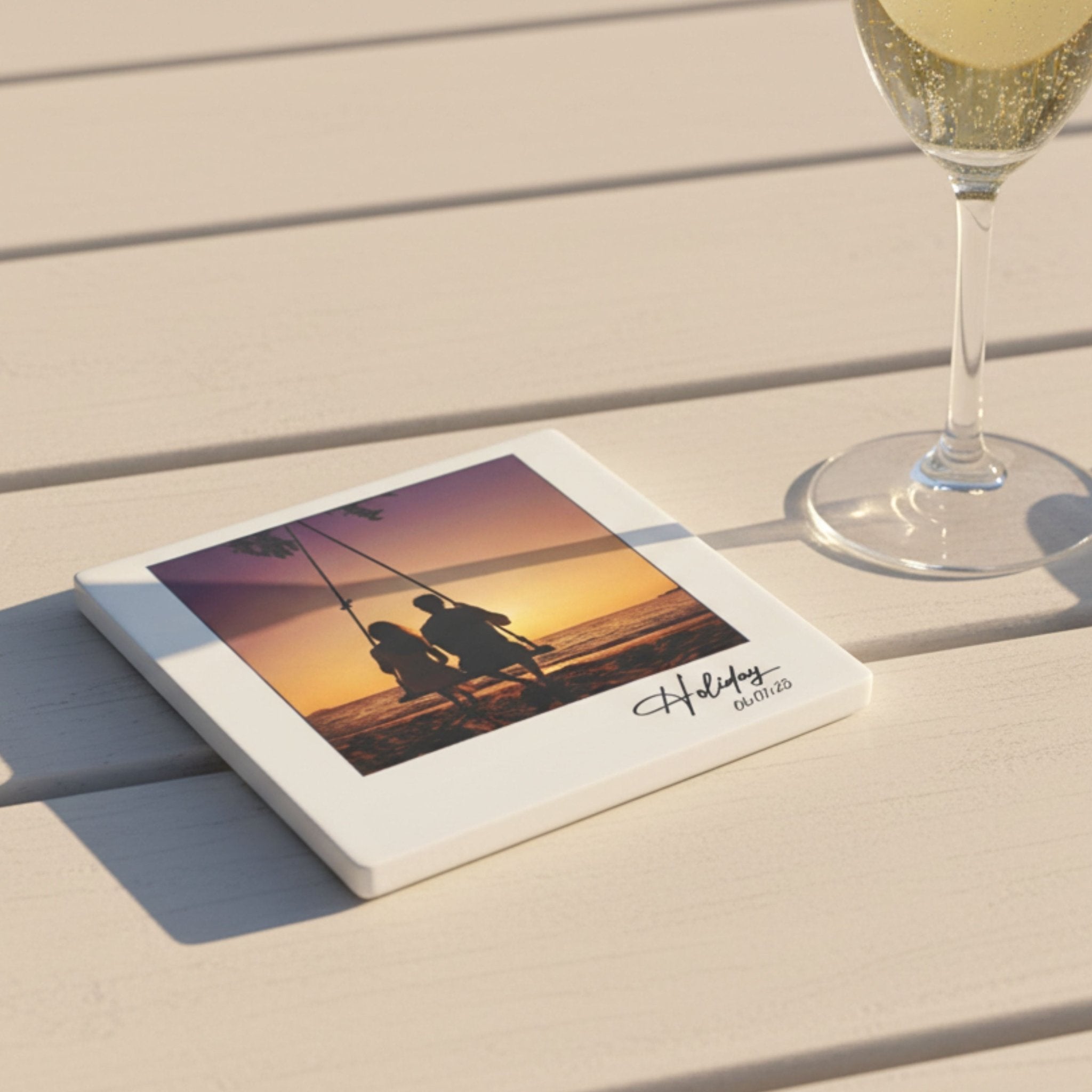 Personalised Photo Ceramic Coaster - Mac and Lilly