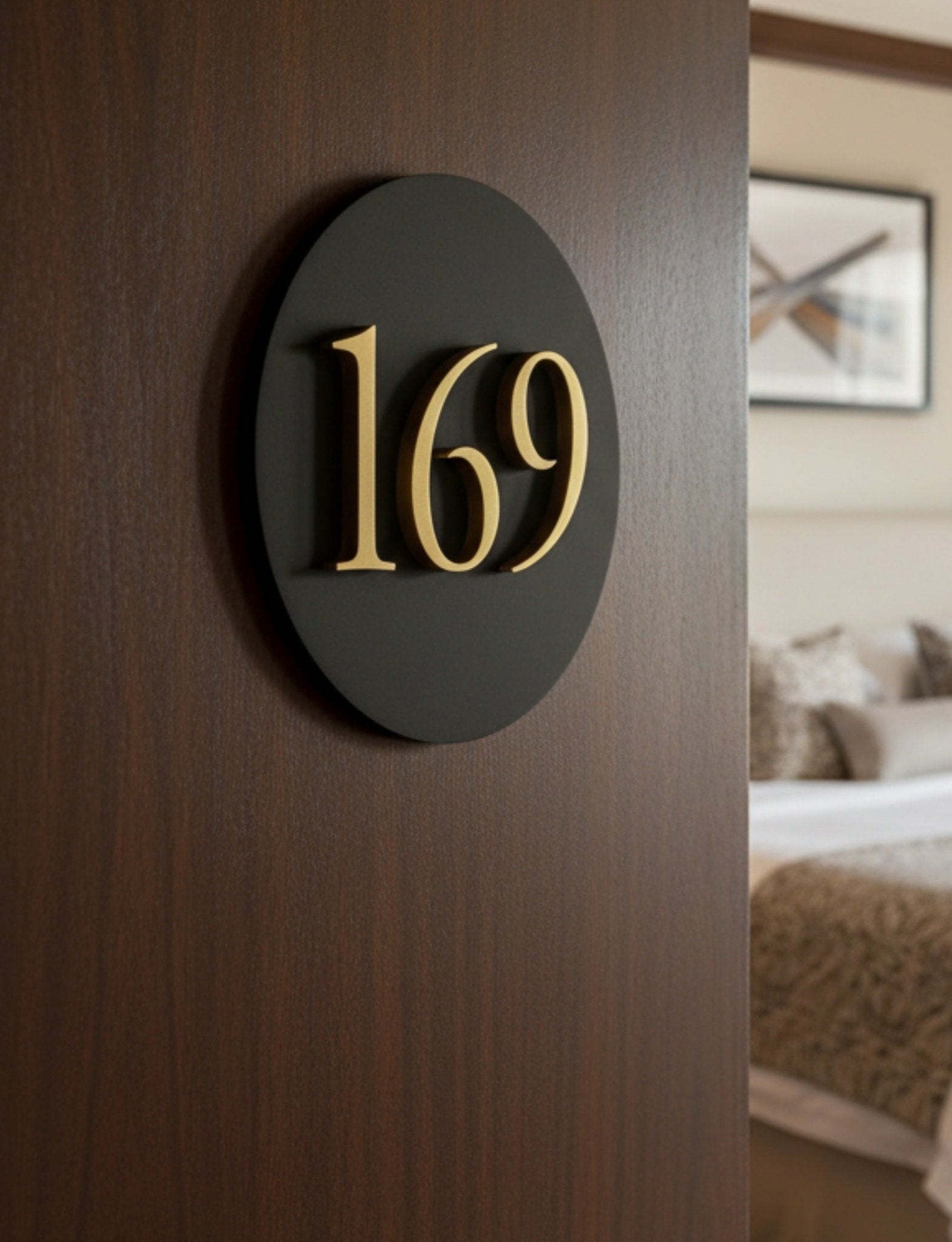 Boutique Hotel Rooms Number Plaque - Mac and Lilly