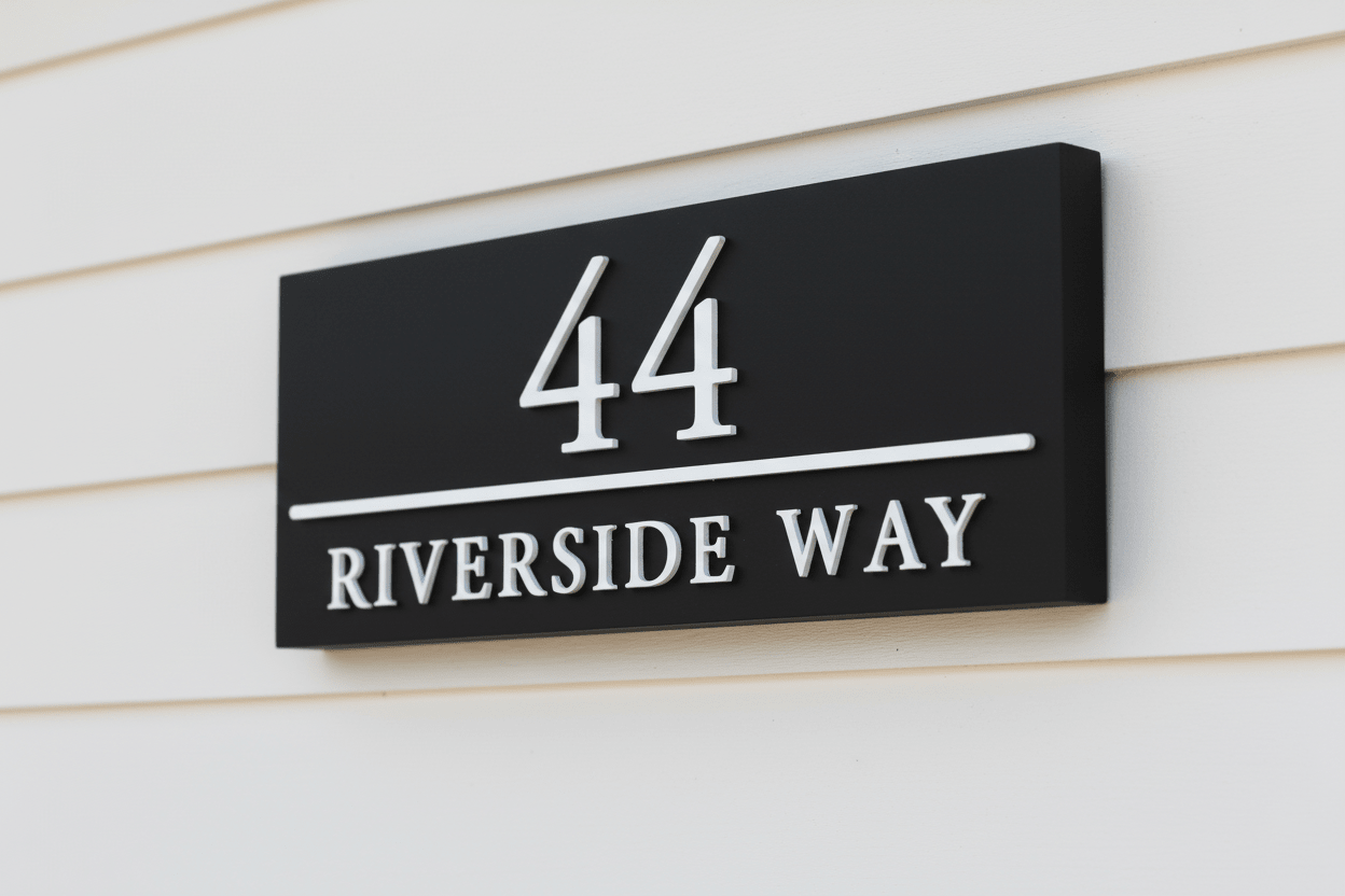 Raised Structures Sign Raised Letter House Sign with Parallel Line | Mac & Lilly UK – Mac and ...