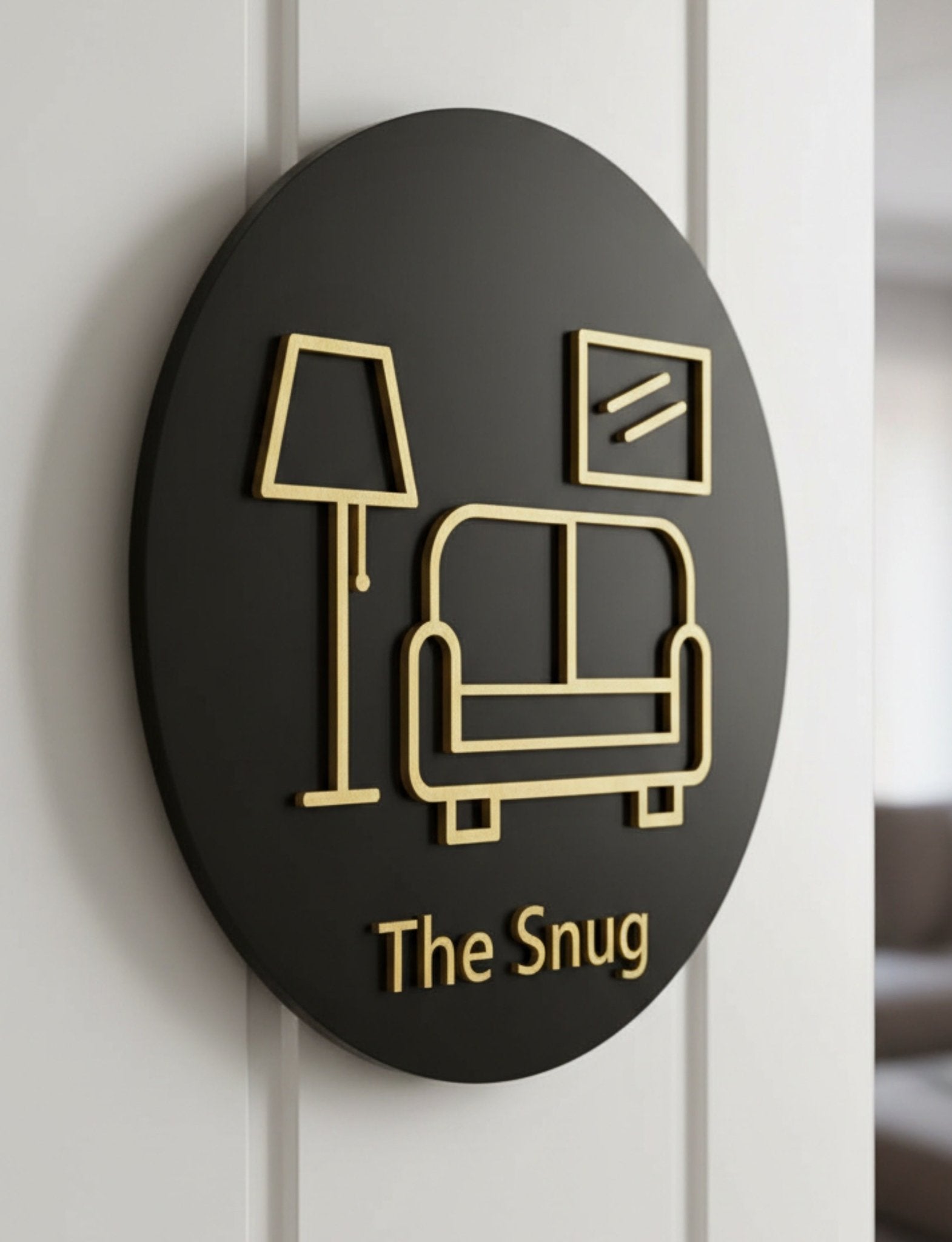 Cosy Living Room, Door Plaque - Available in Two Sizes - Mac and Lilly
