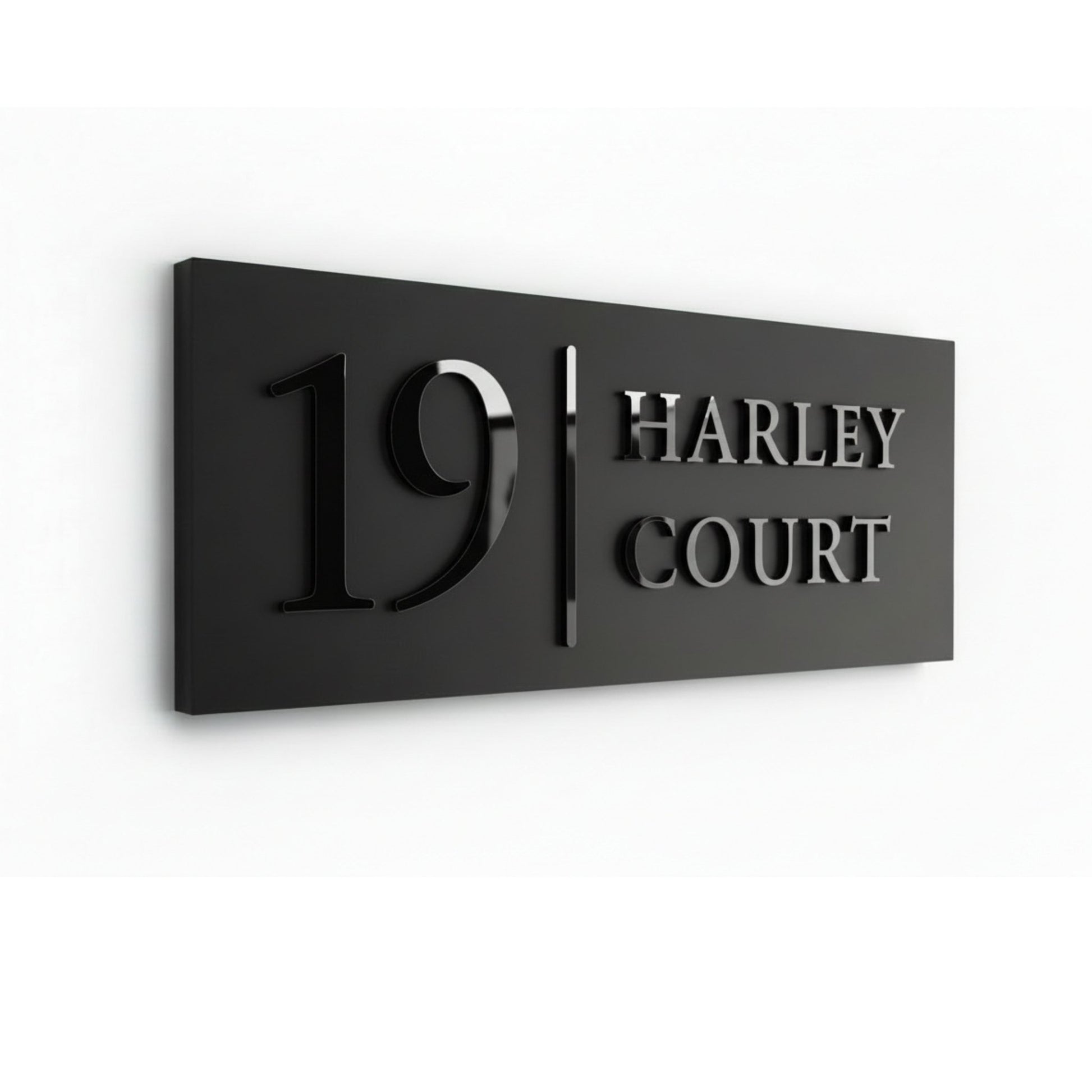 Personalised House Sign UK | Modern Door Number Sign | Outdoor Address Plaque | Raised Lettering - Mac and Lilly