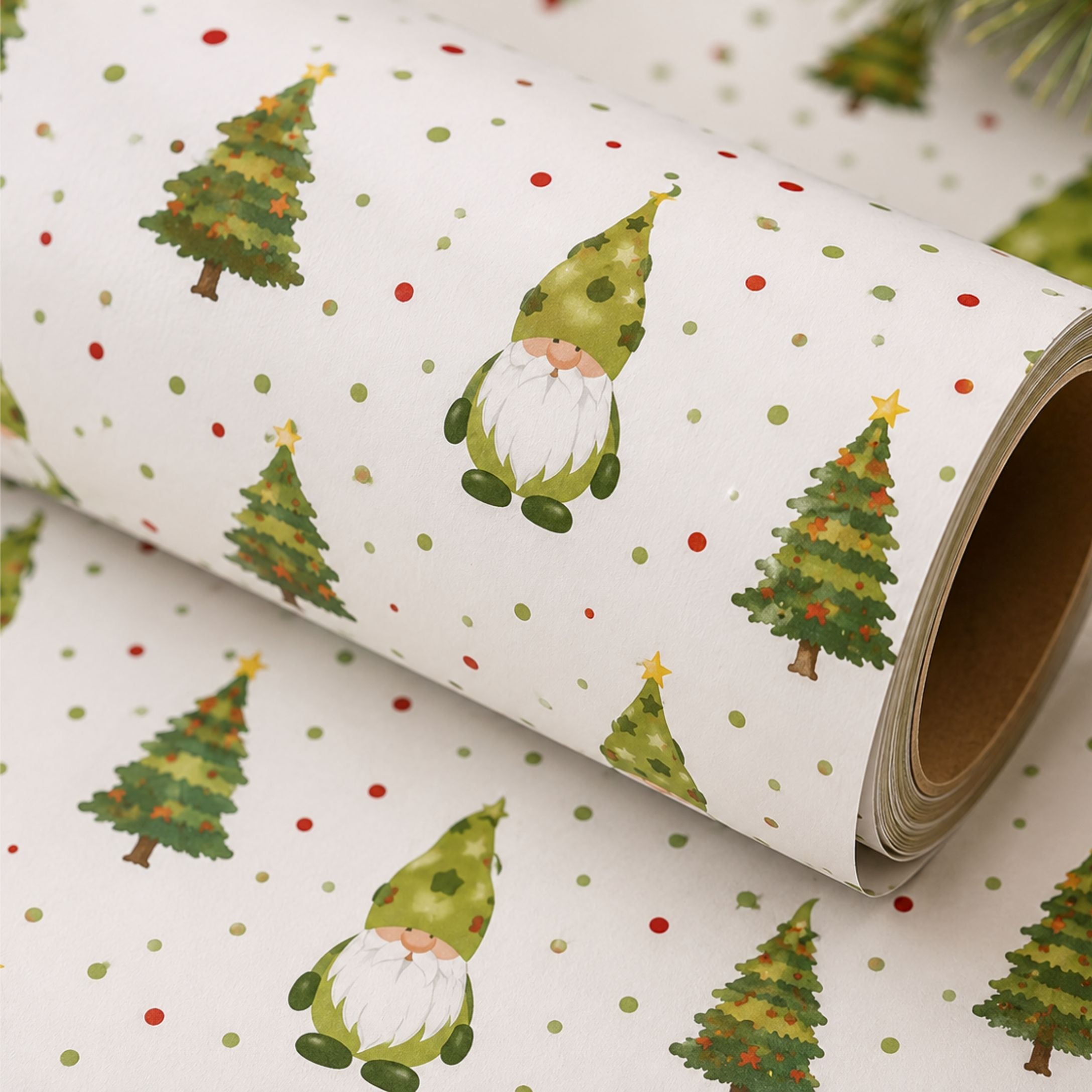 Gonk Christmas Gift Wrapping Paper - Mac and Lilly