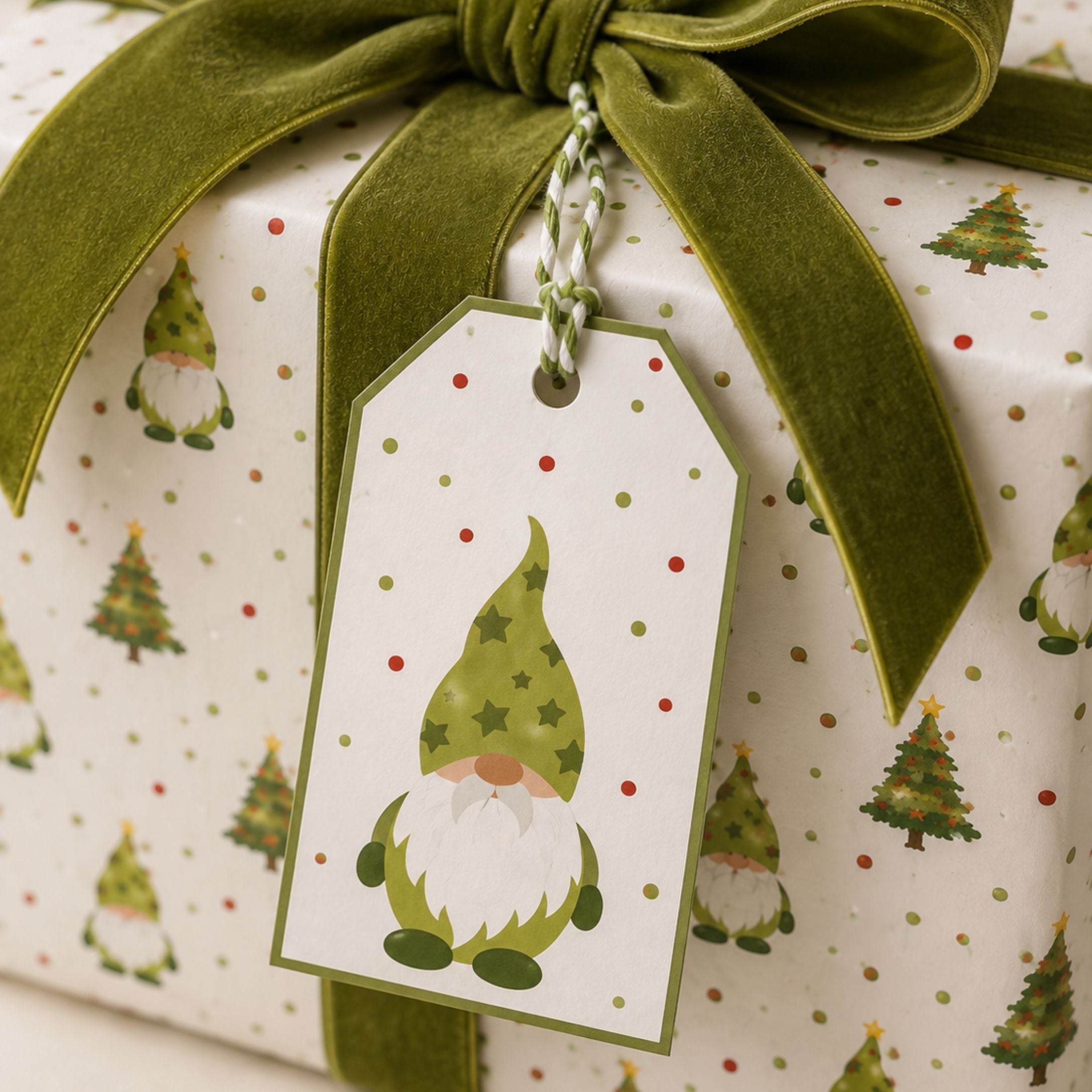 Gonk Christmas Gift Wrapping Paper - Mac and Lilly