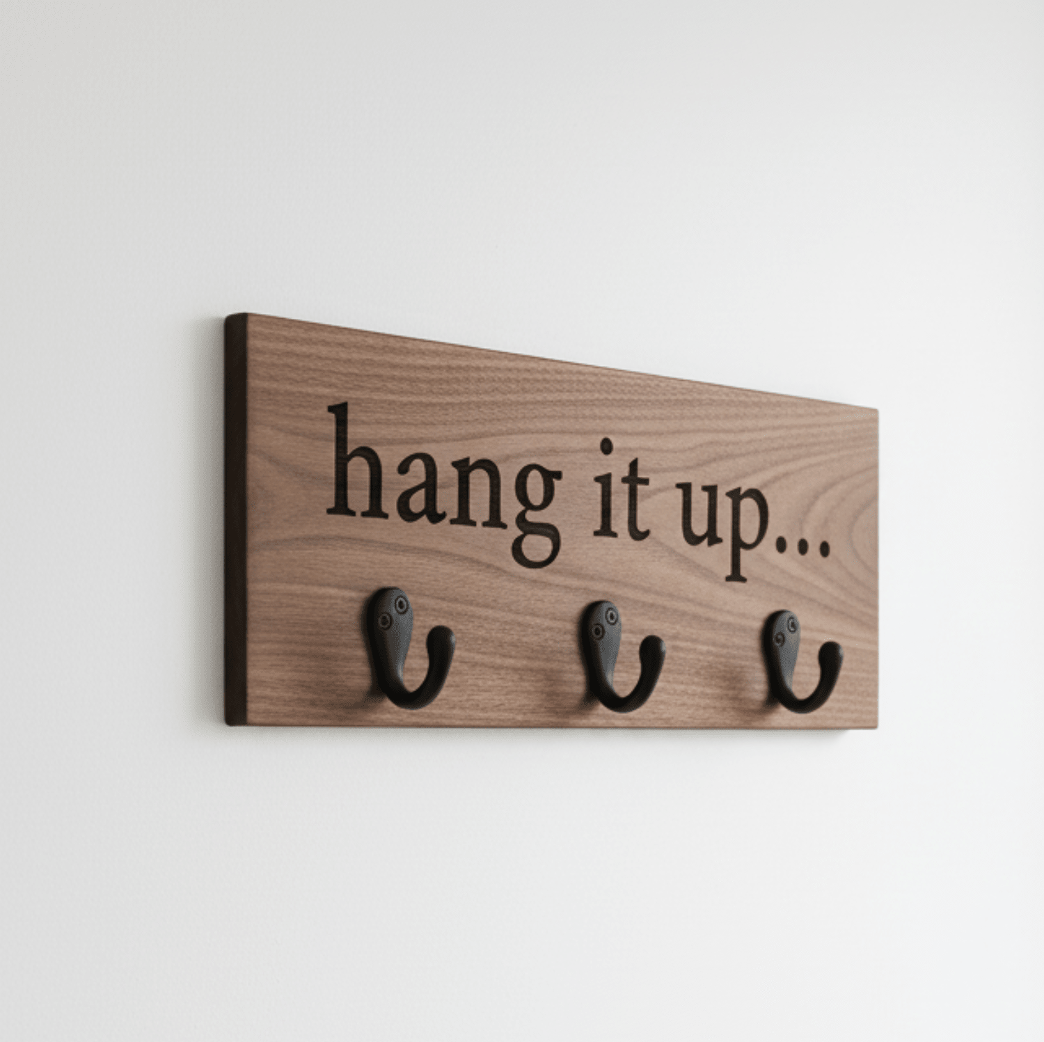Personalised Family Coat Hook - Oak or Walnut - Mac and Lilly