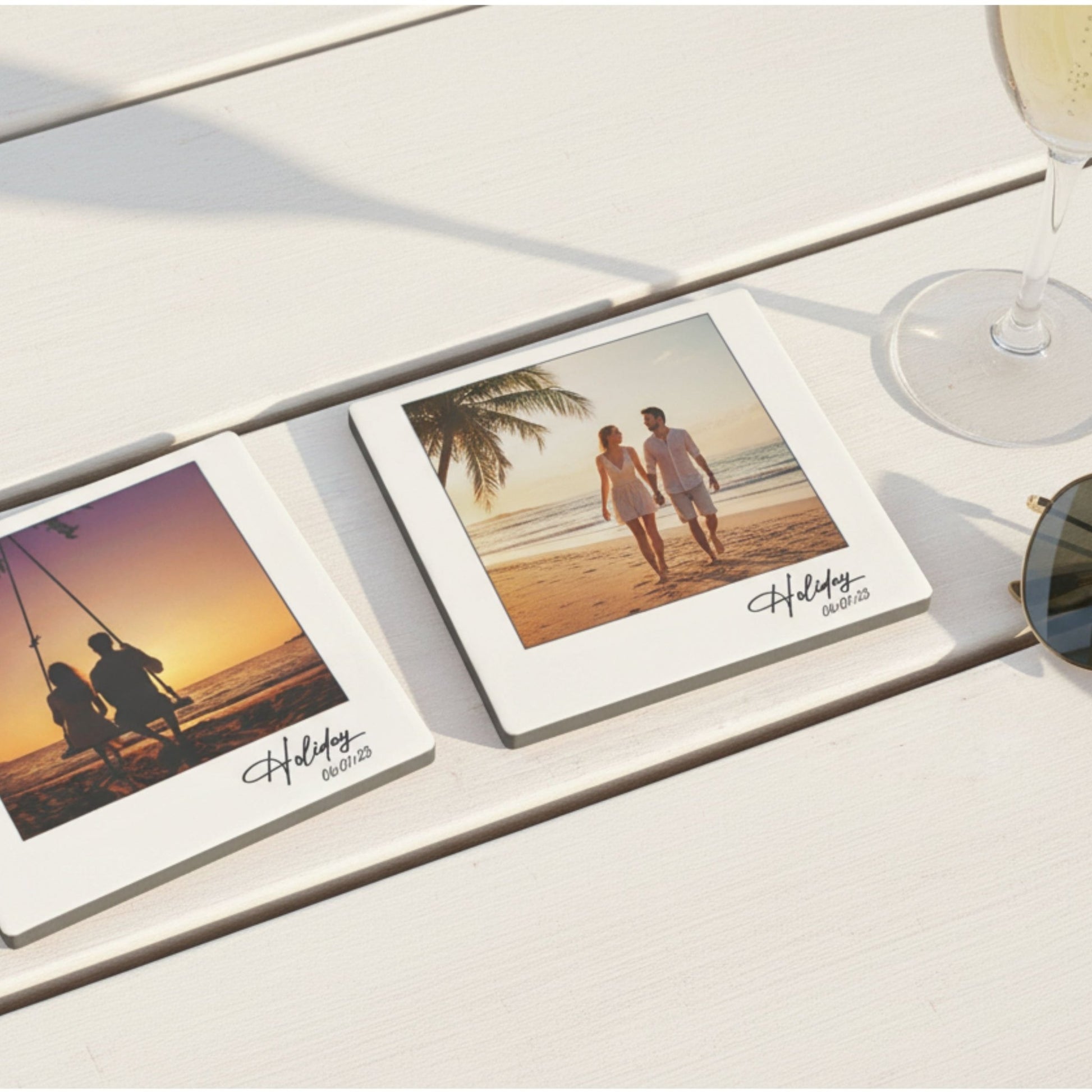 Personalised Photo Ceramic Coaster - Mac and Lilly