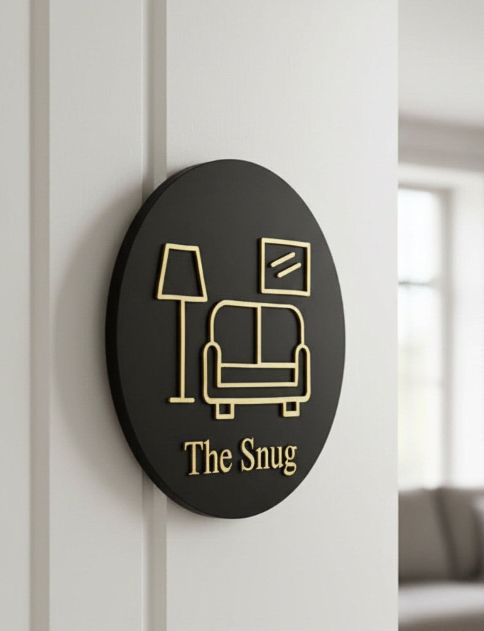Cosy Living Room, Door Plaque - Available in Two Sizes - Mac and Lilly