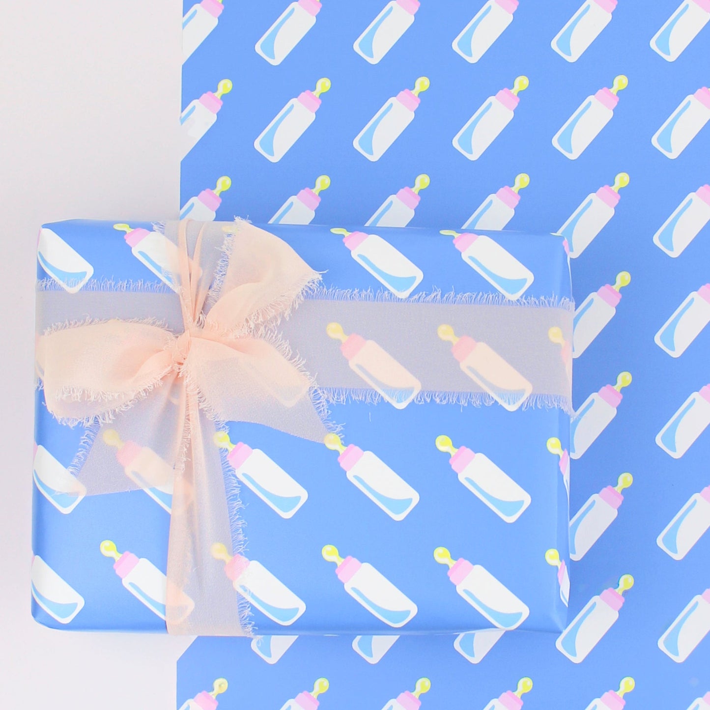 Adorable Baby Bottle Gift Wrapping Paper – Luxury And Sustainability Combined