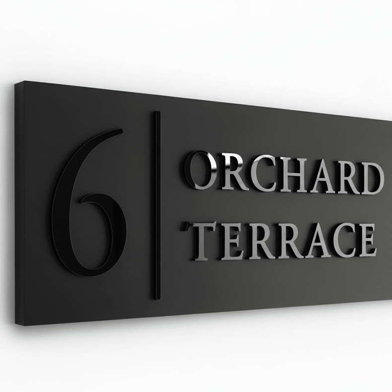 Raised Design Sign - Vertical Line - Mac and Lilly