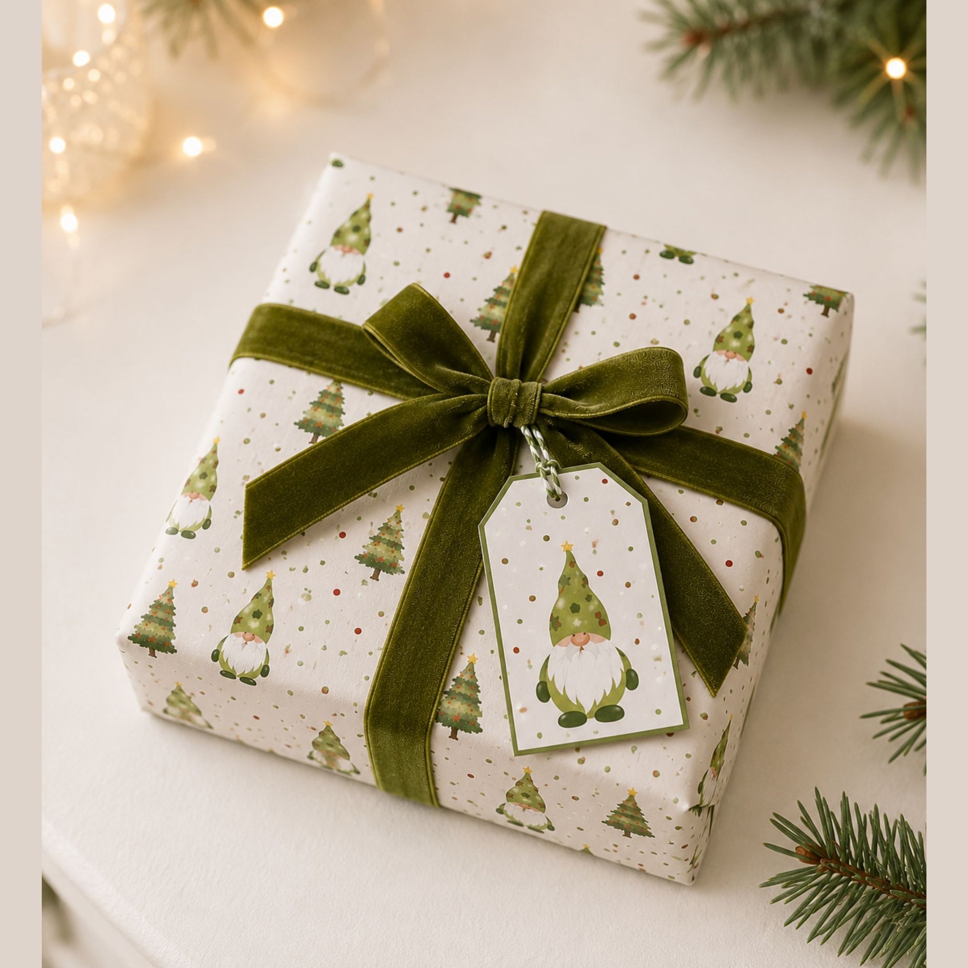Gonk Christmas Gift Wrapping Paper - Mac and Lilly