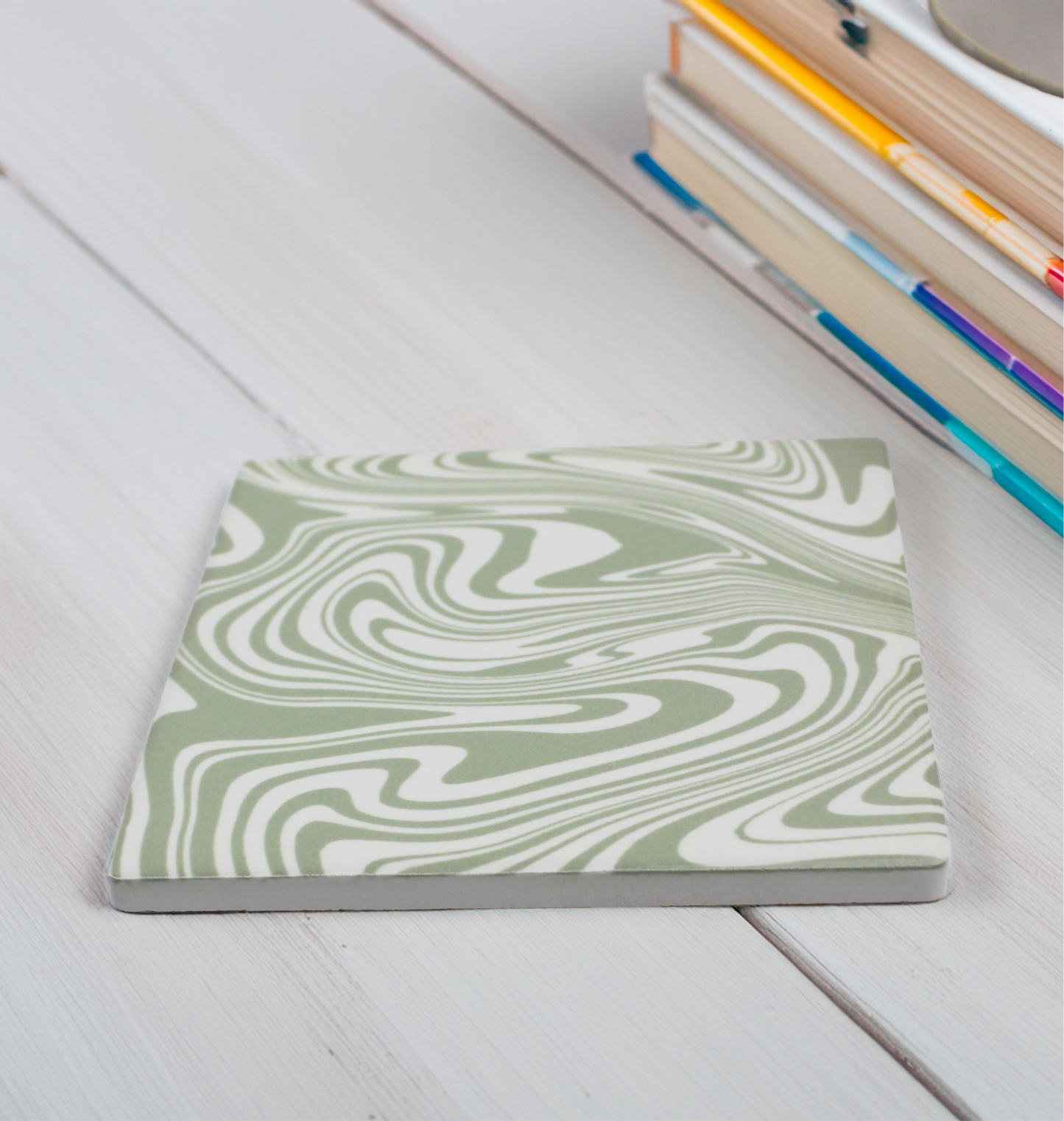 Funky Pattern Ceramic Coaster