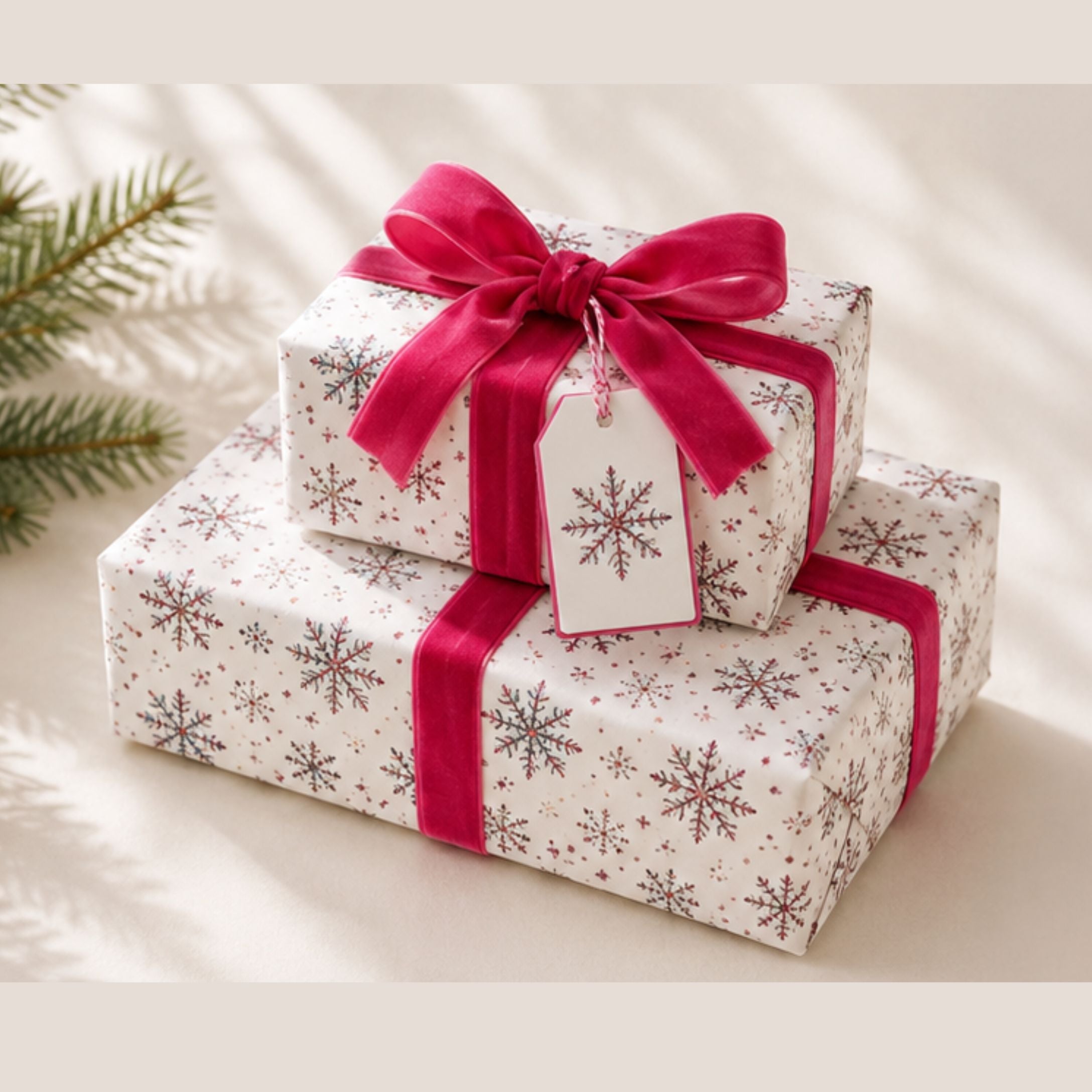 Vibrant Multi-Coloured Snowflake Christmas Gift Wrap Set - Mac and Lilly