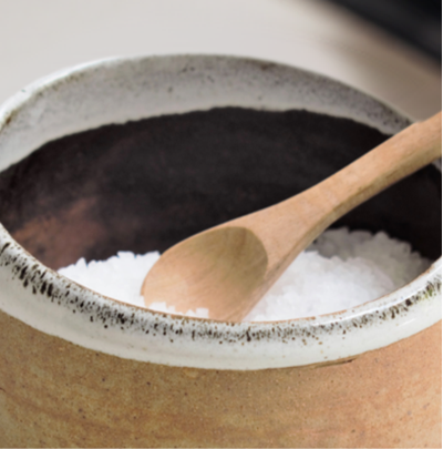 Artisan Stoneware Salt Cellar or Dip Bowl with Spoon