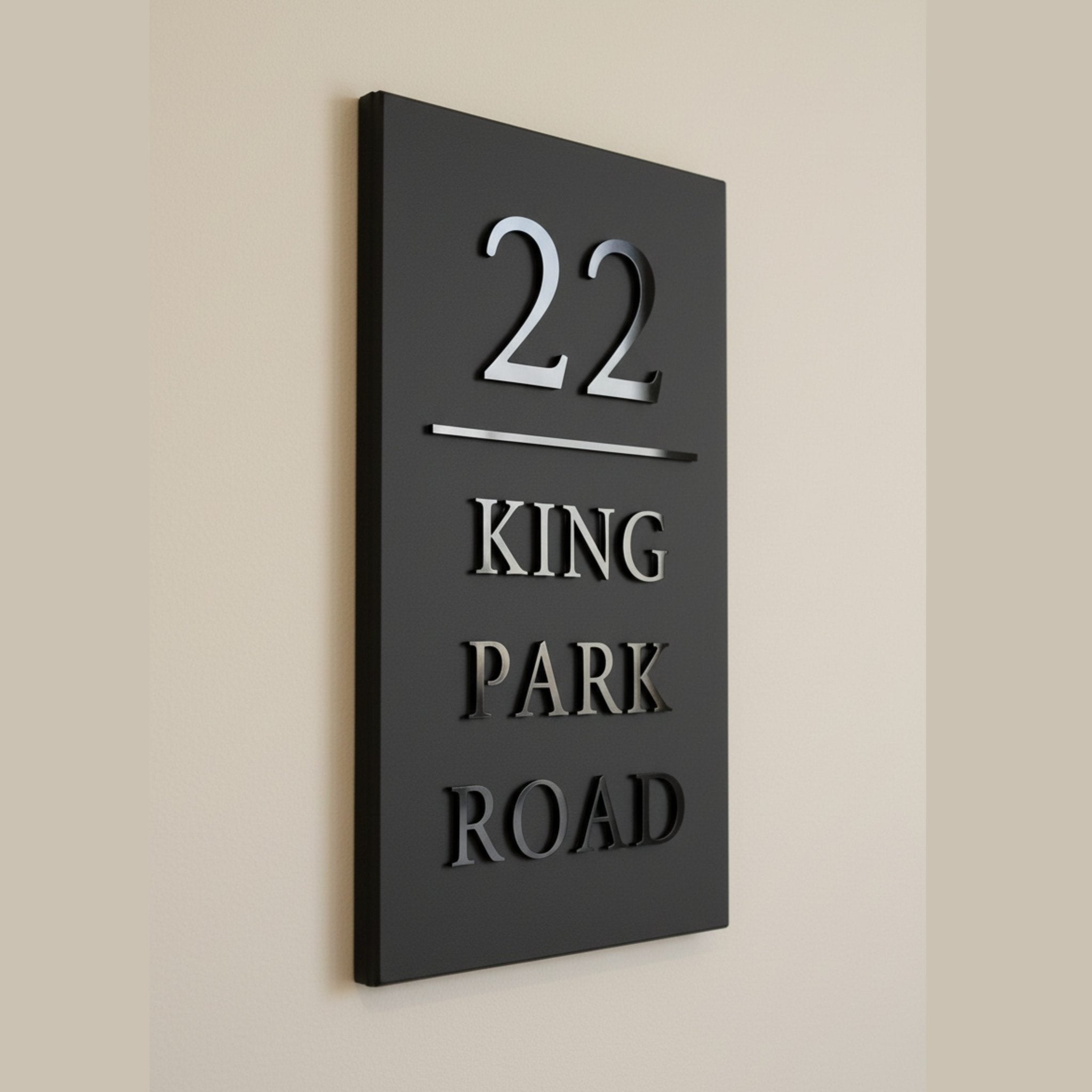 Portrait Raised Letter House Sign – 15 x 25cm - Mac and Lilly