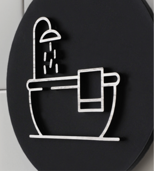 Bathroom Vintage Bath Door Plaque – Available in Two Sizes - Mac and Lilly