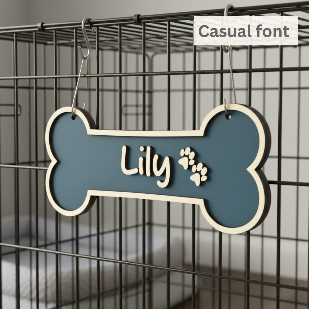Personalised Dog Bone Crate Sign | Colour Collection - Mac and Lilly