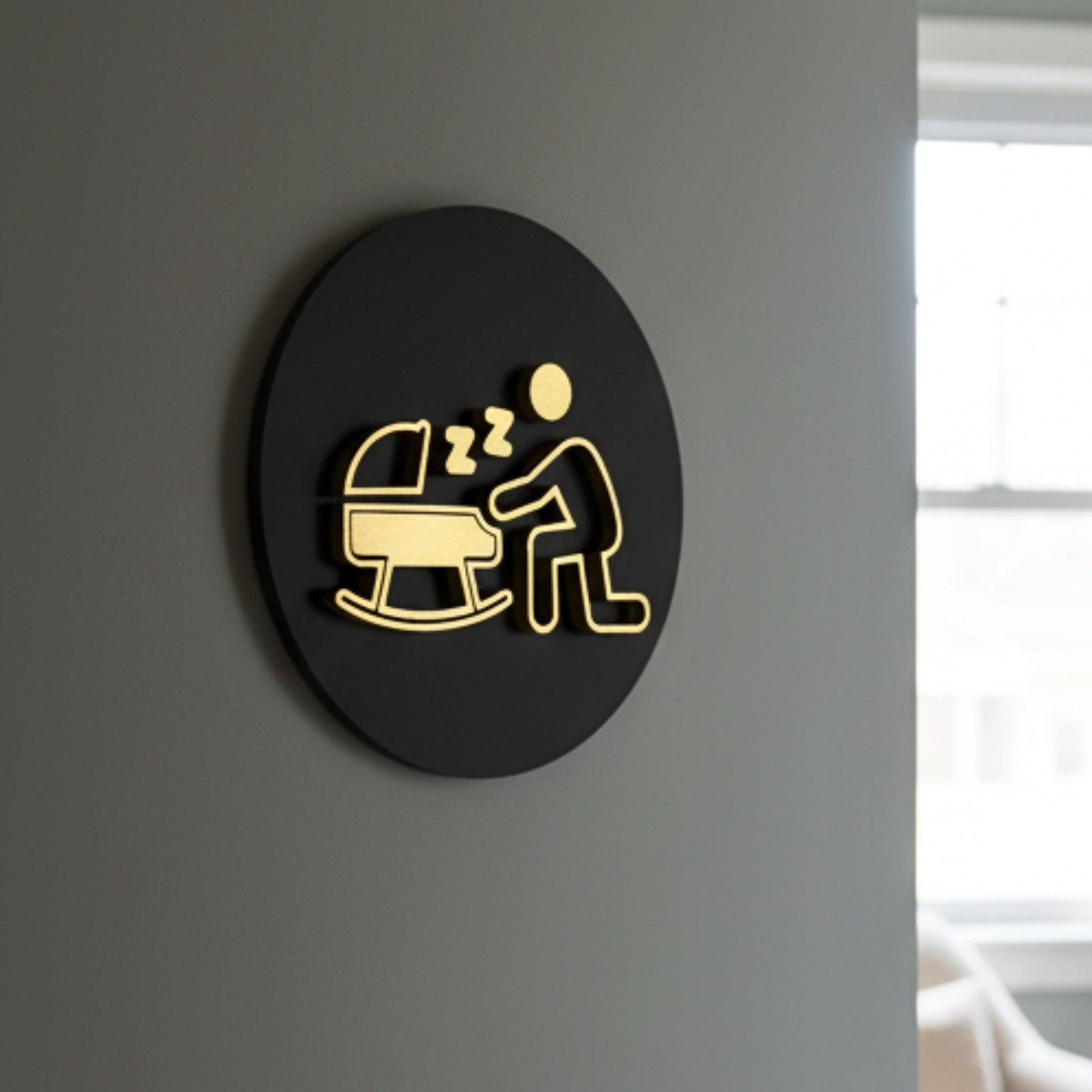 Baby's Room Rocking Cot Door Plaque – Available in Two Sizes - Mac and Lilly